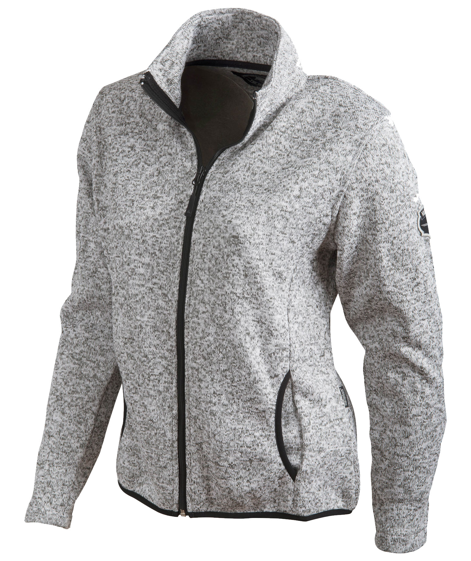 Matterhorn Almer stickad fleecejacka dam, Ljusgr&aring;