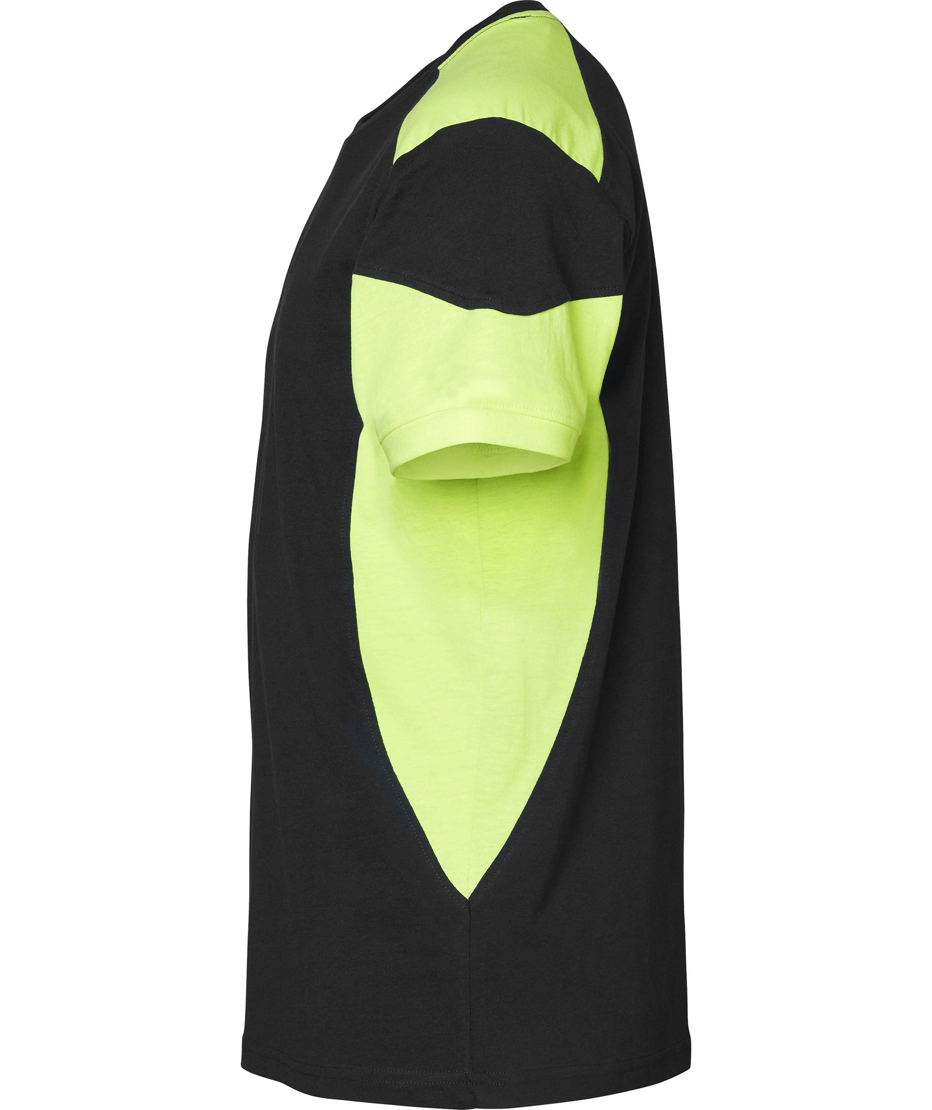Top Swede T-shirt 210, Sort/Hi-Vis Gul, large image number 3