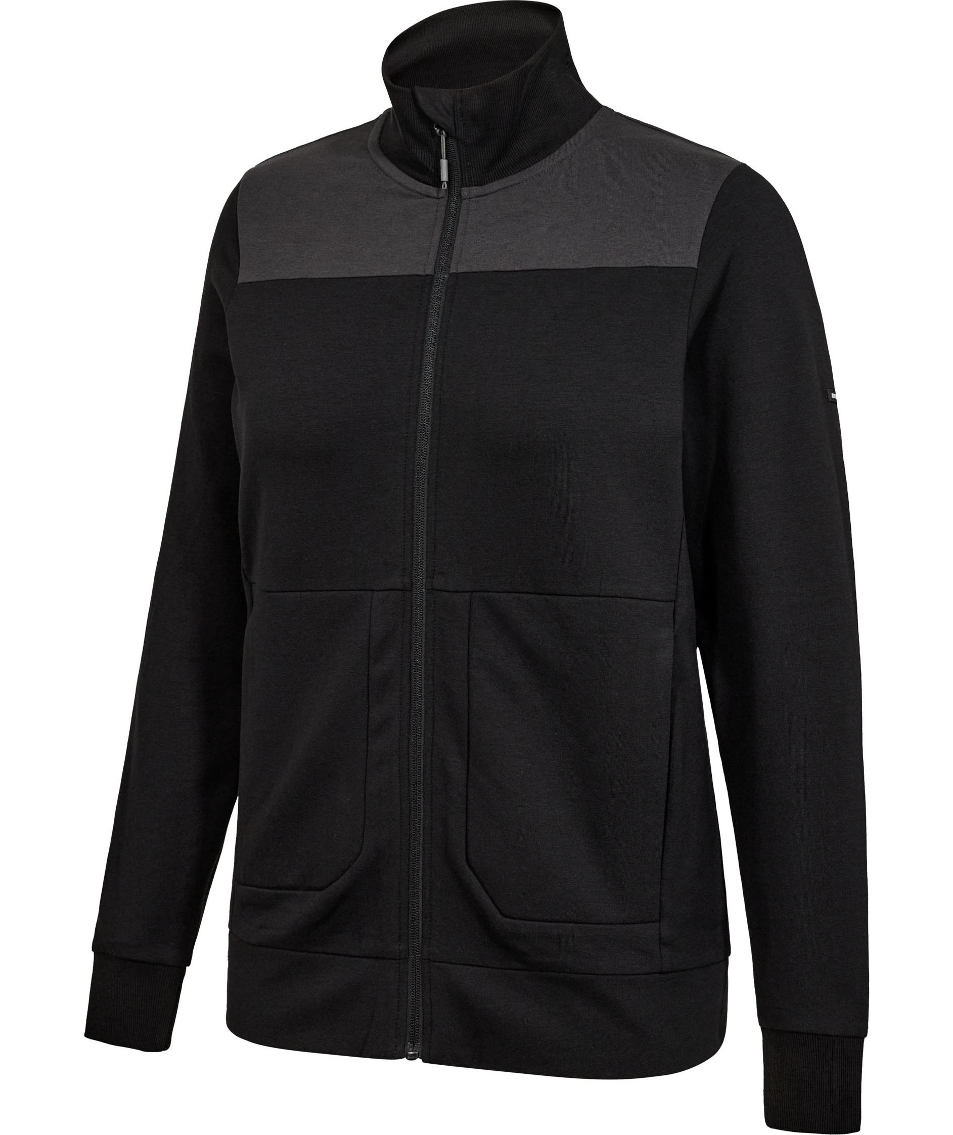 Engel Entire Damen Sweat Cardigan, Black/Anthracite Grey, large image number 5