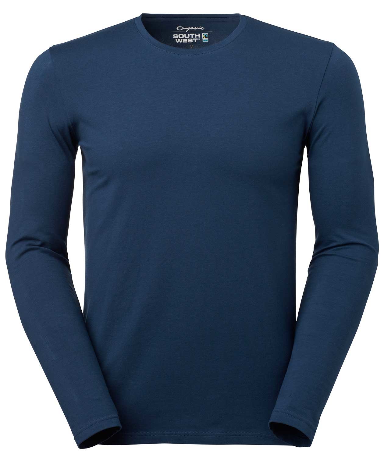 South West Leo Bio lang&auml;rmliges T-Shirt, Indigoblau, large image number 0