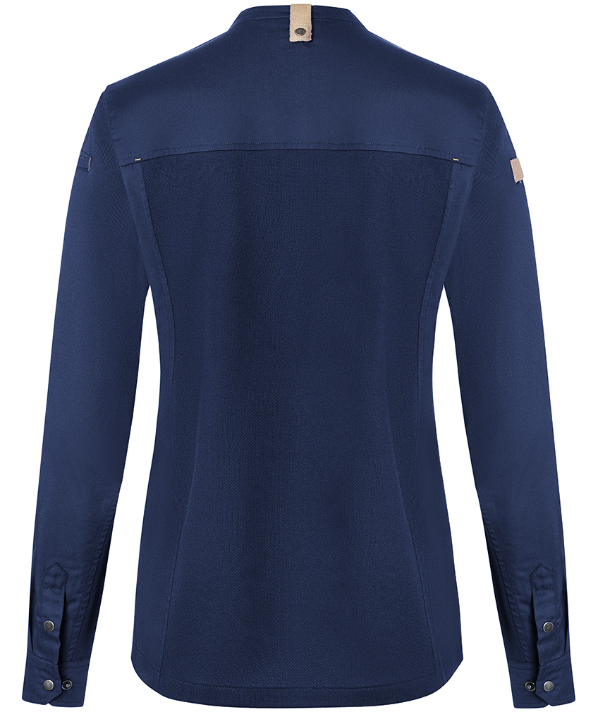 Karlowsky Green-Generation women's chefs jacket, Steel Blue, large image number 2