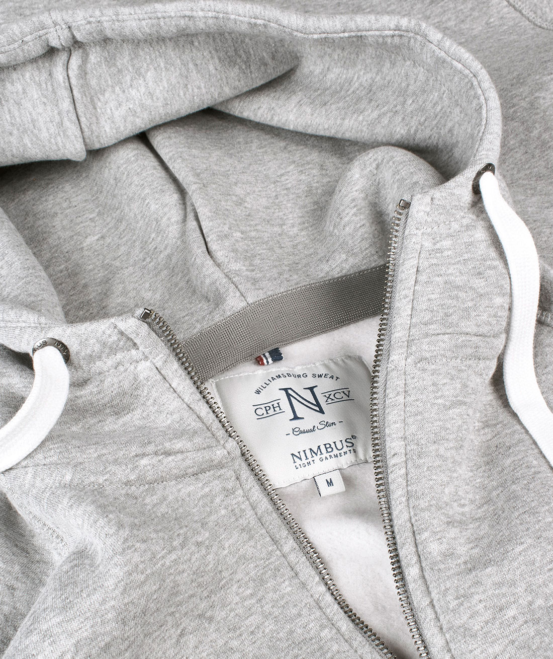 Nimbus Williamsburg hoodie med blixtl&aring;s dam, Grey melange, large image number 3