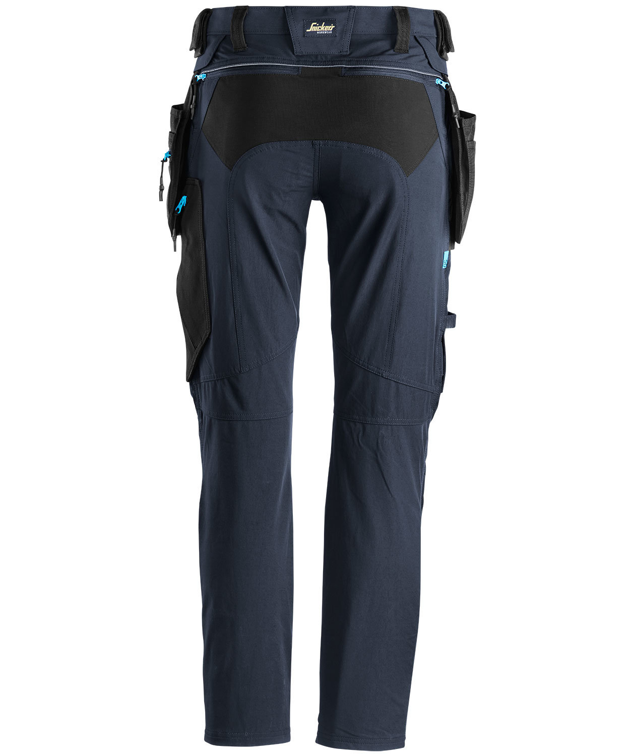 Snickers LiteWork h&aring;ndv&aelig;rkerbukser 6208 full stretch, Navy/Sort, large image number 1