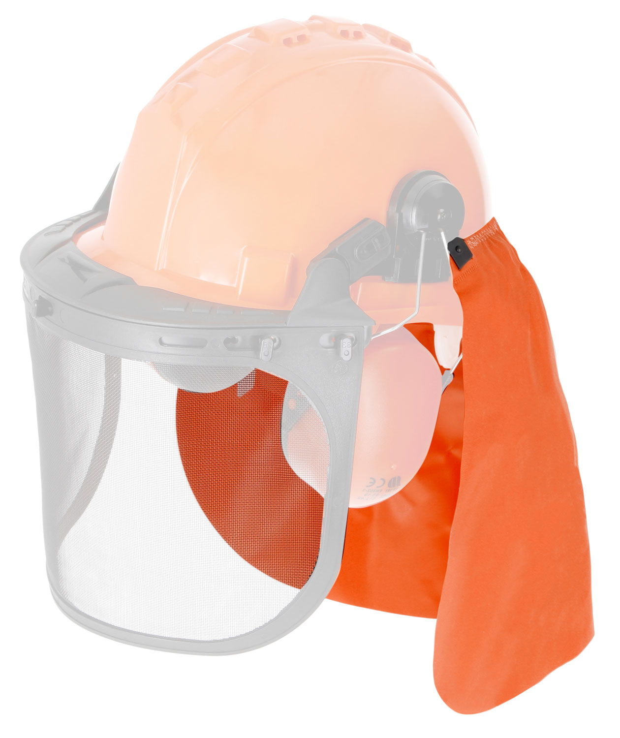 Kramp regnslag til sikkerhetshjelm, Oransje