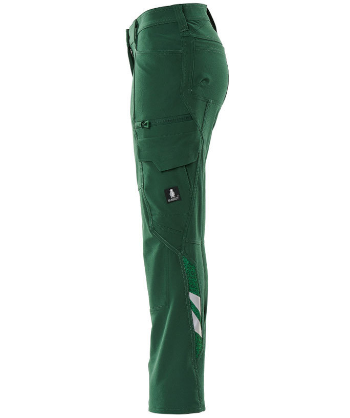 Mascot Accelerate diamond fit dame servicebukser full stretch, Gr&oslash;n, large image number 2