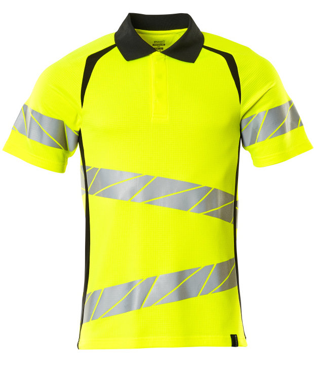 Mascot Accelerate Safe polo T-skjorte, Hi-vis Gul/Svart, Hi-vis Gul/Svart, swatch
