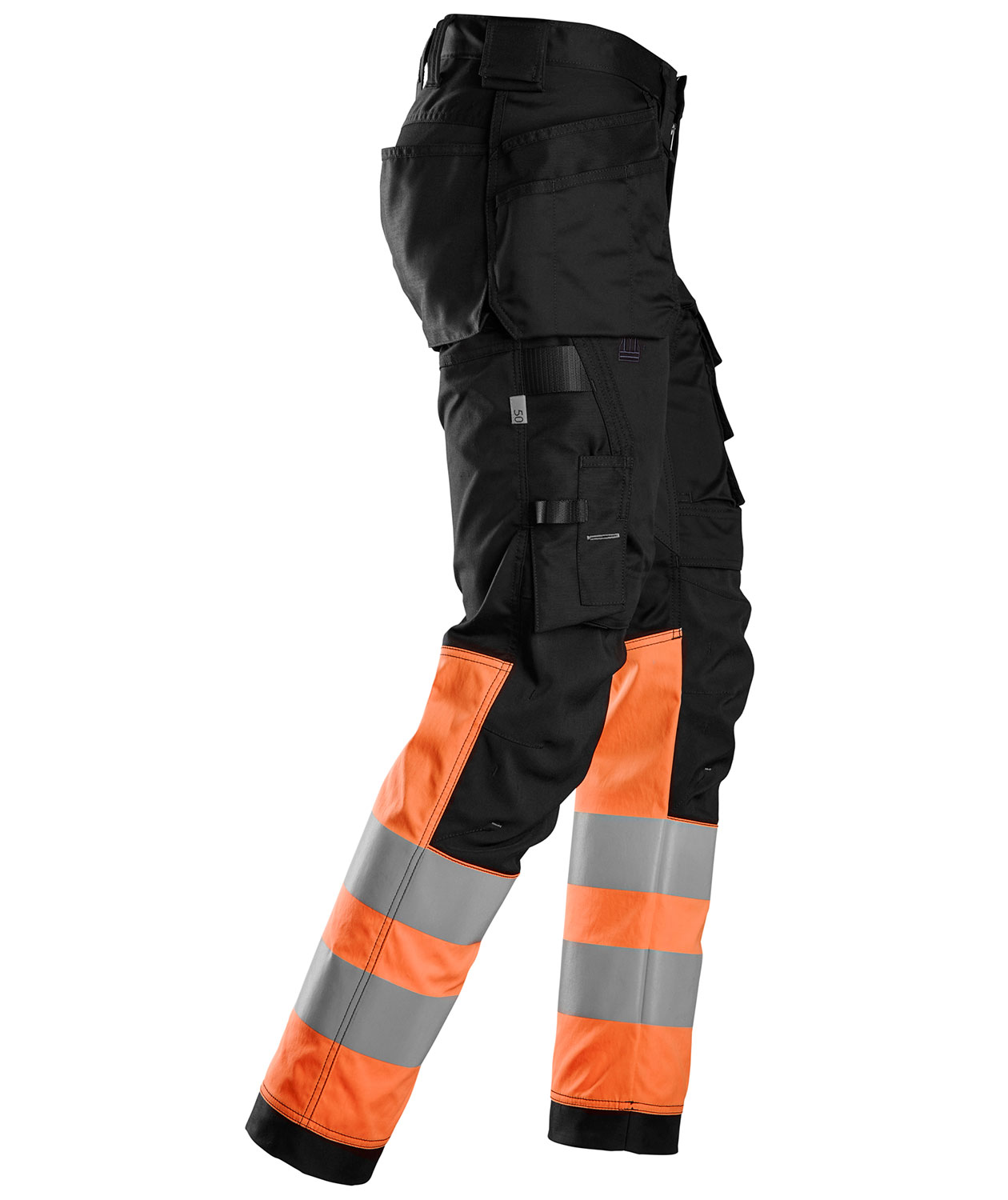 Snickers AllroundWork hantverksbyxa 6234, Svart/Hi-vis Orange, large image number 3