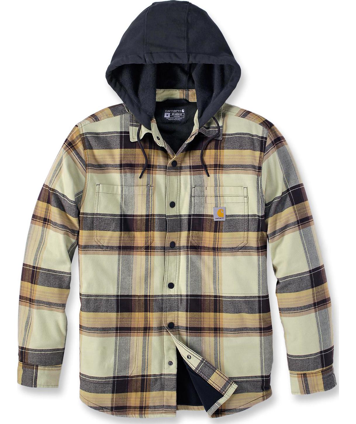 Carhartt foret flanell skjortejakke, Dark brown, Dark brown, swatch