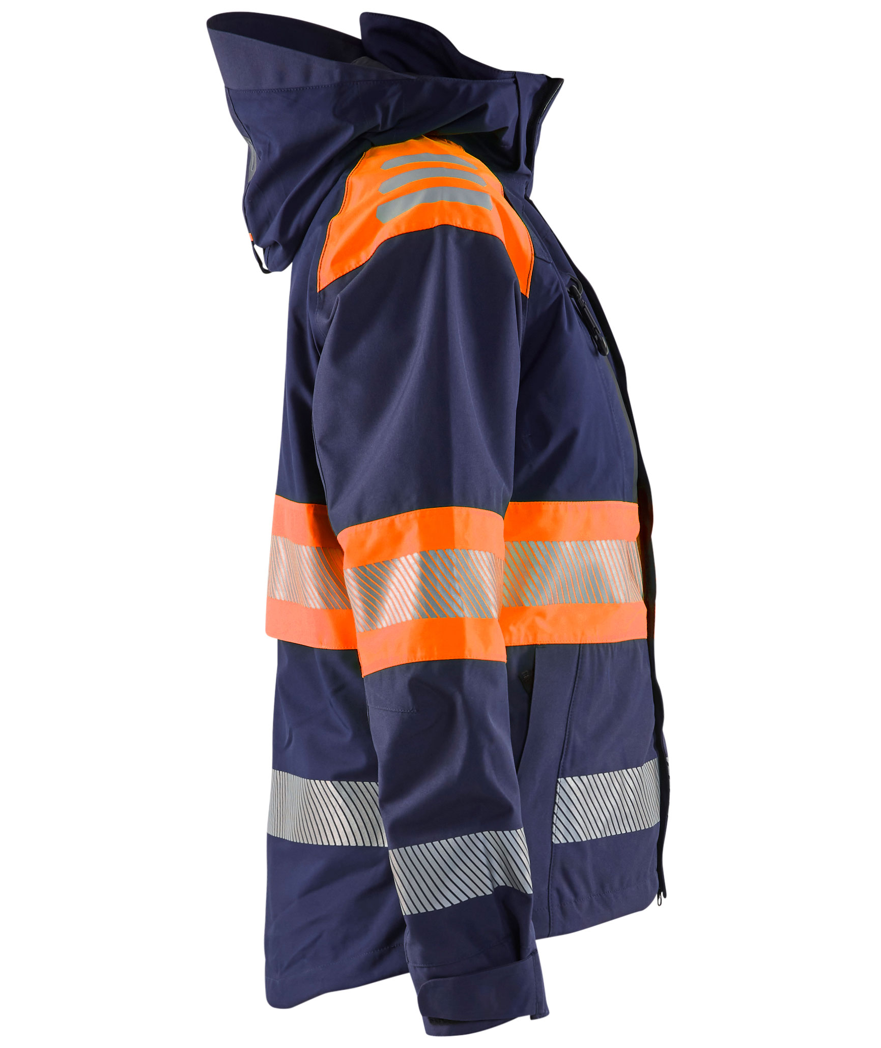 Bl&aring;kl&auml;der dame skalljakke, Marine/Hi-Vis Oransje, large image number 2