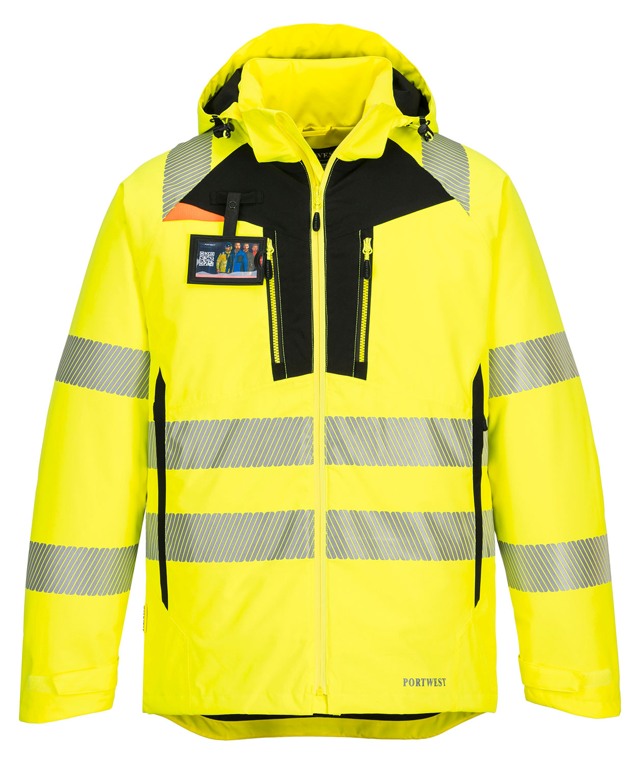 Portwest - DX4 vinterjakke, Hi-vis&nbsp;Gul/Sort, large image number 0