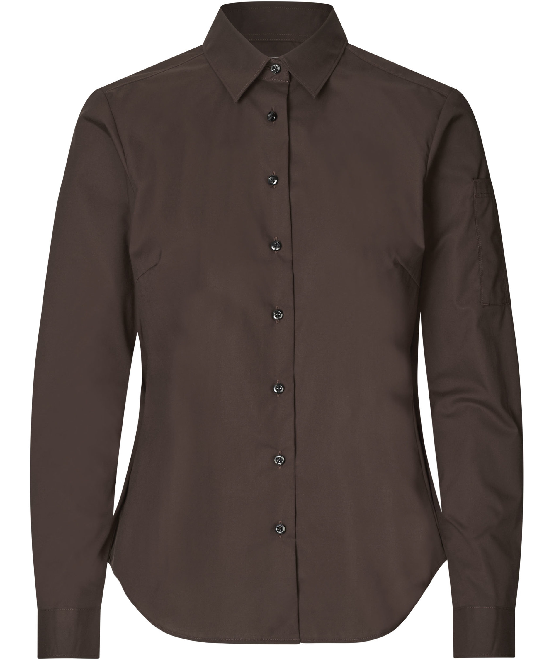 Seven Seas Poplin Regular fit skjorta dam, Mocca, Mocca, swatch