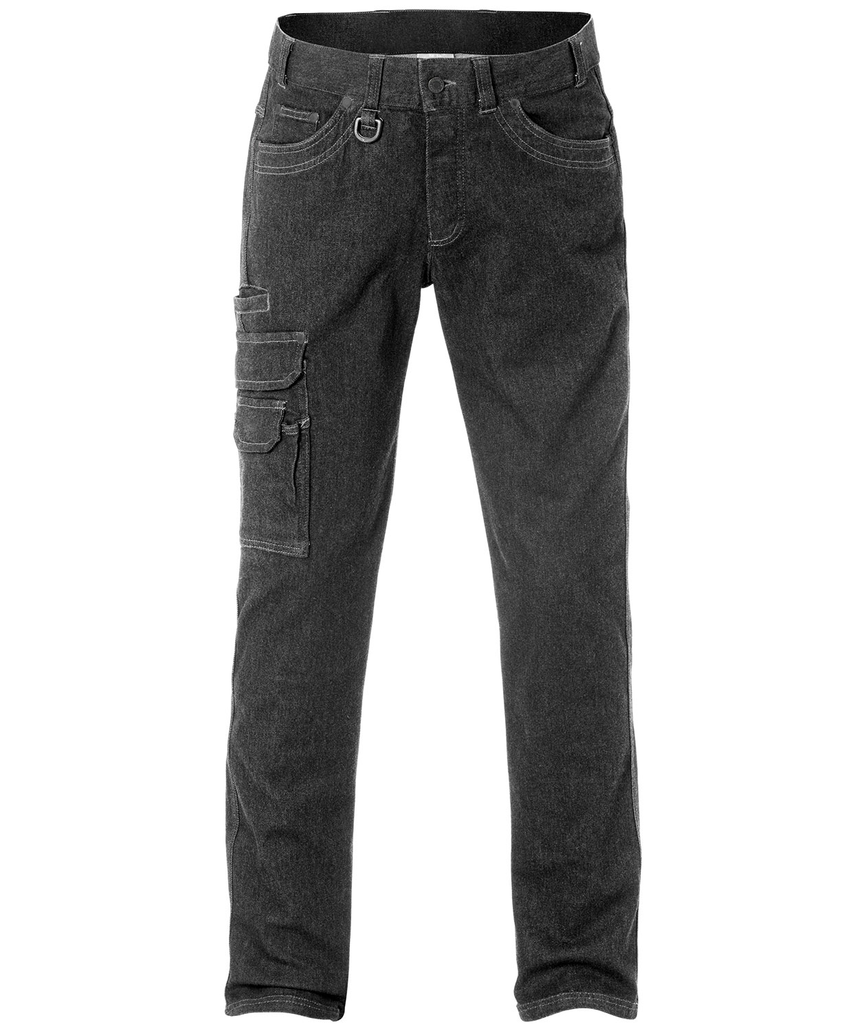 Fristads denim servicebyxa 2501 full stretch, Svart, Svart, swatch