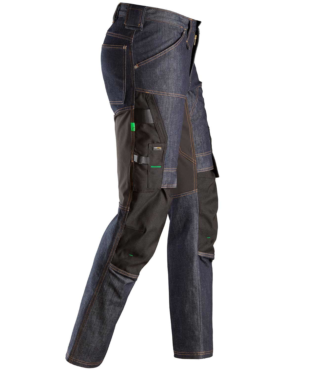 Snickers FlexiWork denim work trousers 6956, Denim/Black, large image number 3