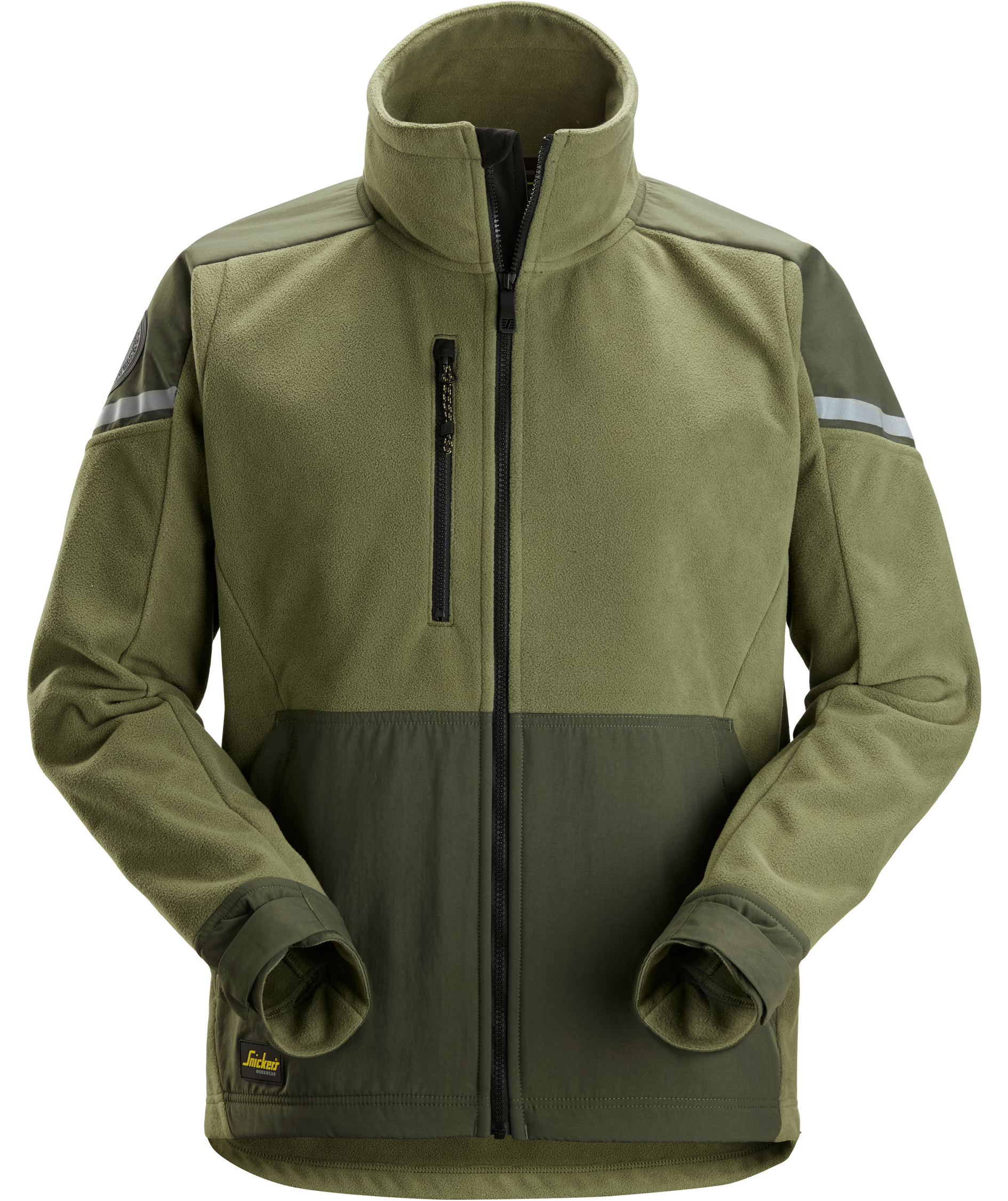 Snickers vindtett fleecejakke 8410, Khaki Green/Dark Khaki Green, Khaki Green/Dark Khaki Green, swatch