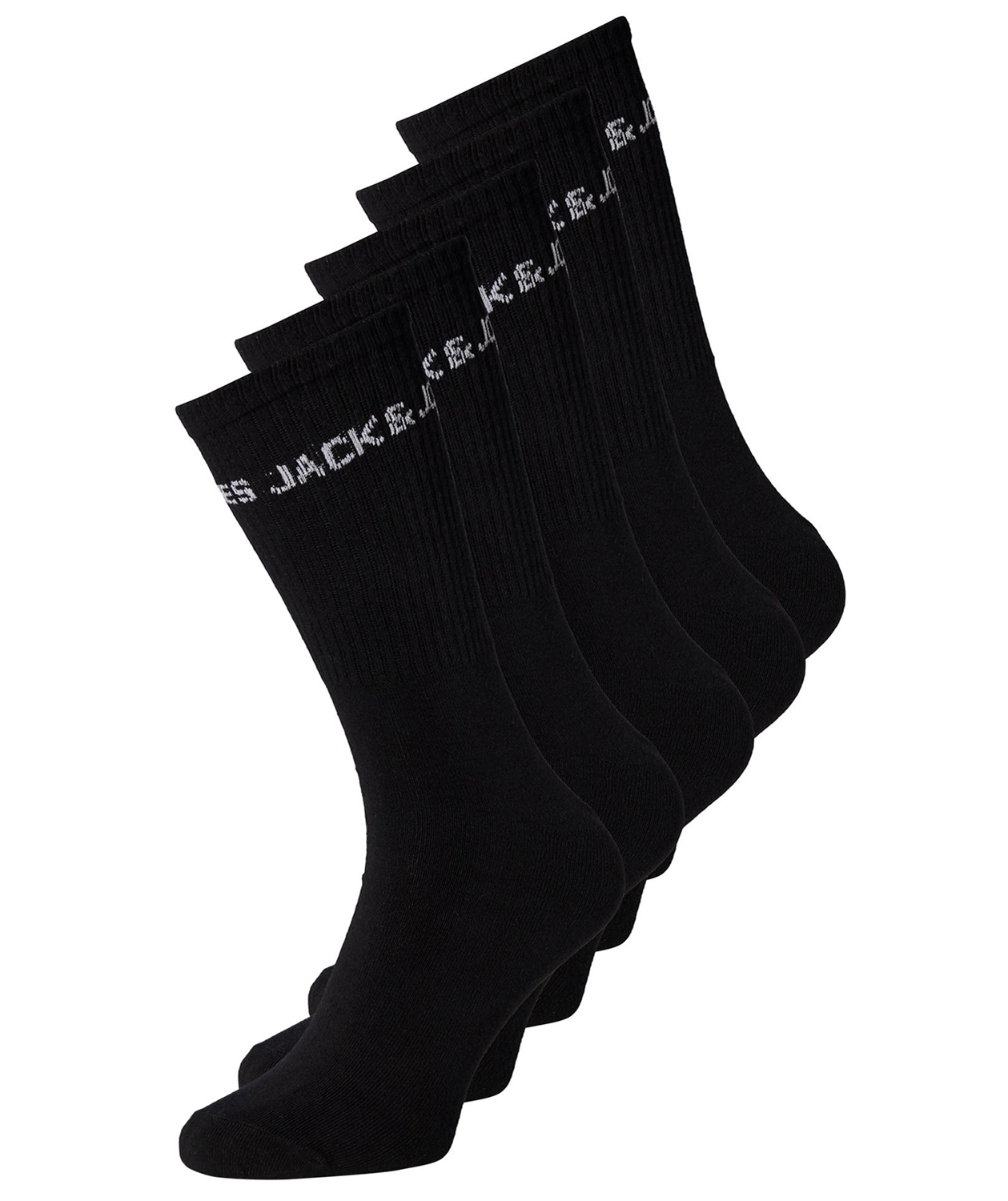 Jack & Jones JACBASIC 5-pack logo tennisstr&oslash;mper