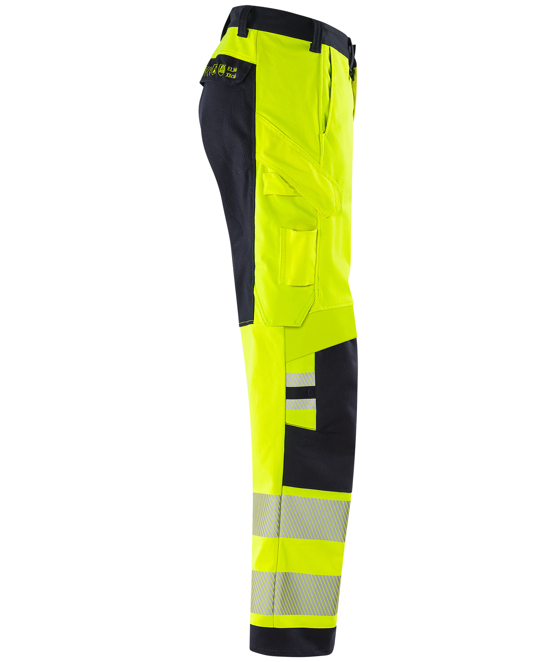 Fristads Flamestat Green arbejdsbukser 2956 GFS, Hi-Vis gul/marine, large image number 2