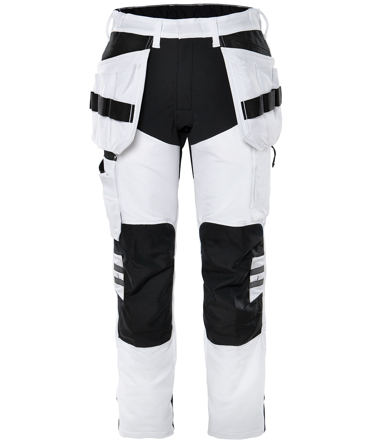 Fristads h&aring;ndverksbukse full stretch 2760 LWS, Hvit/Svart