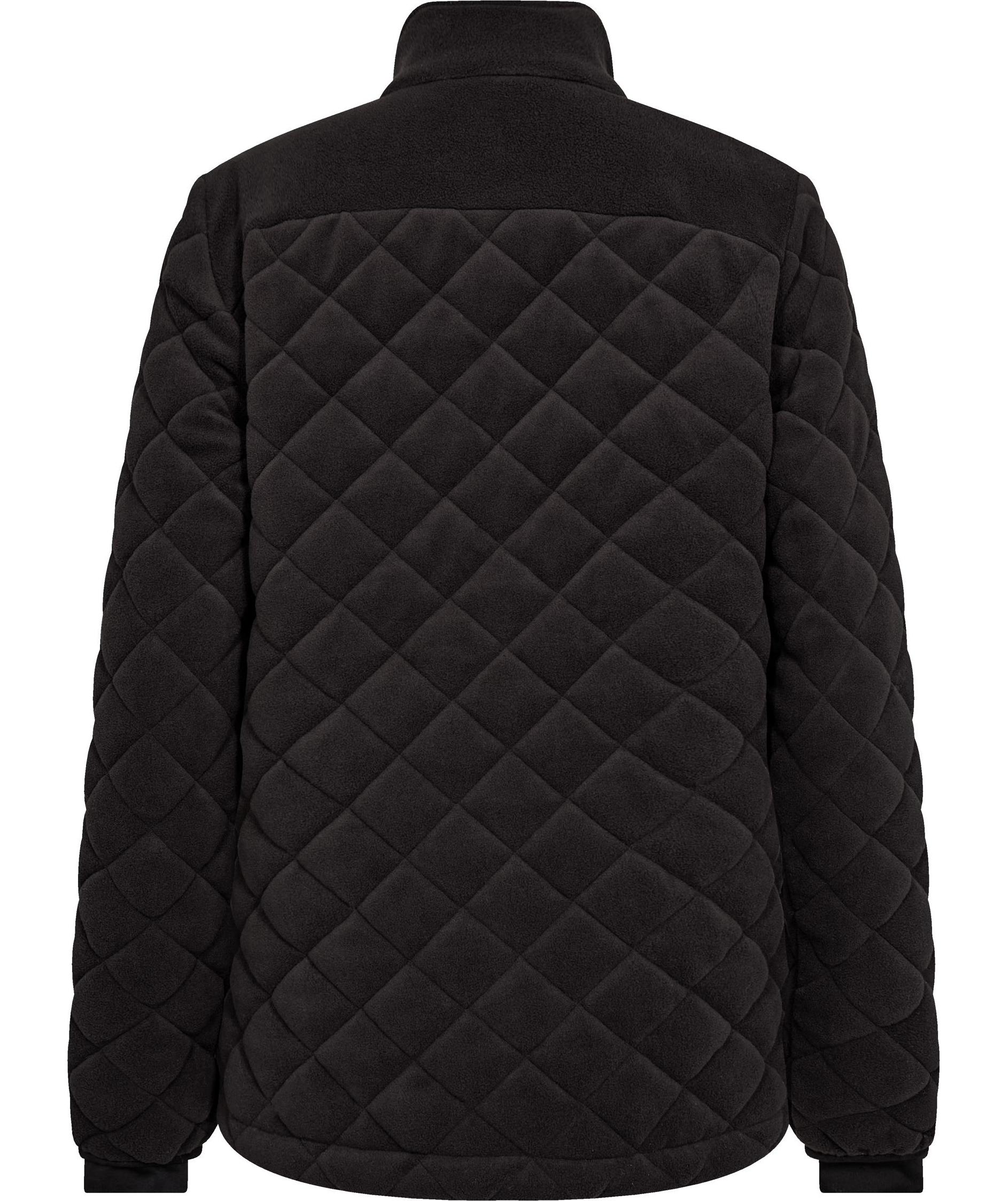 Engel Entire vattert dame fleecejakke, Svart