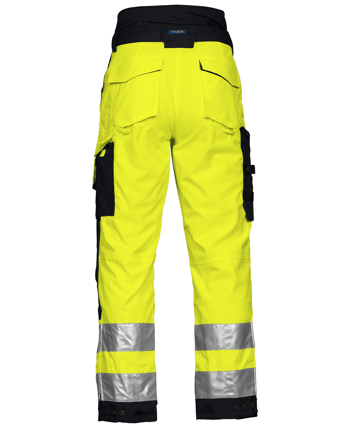 ProJob forede arbejdsbukser 6514, Hi-vis Gul/Sort, large image number 2