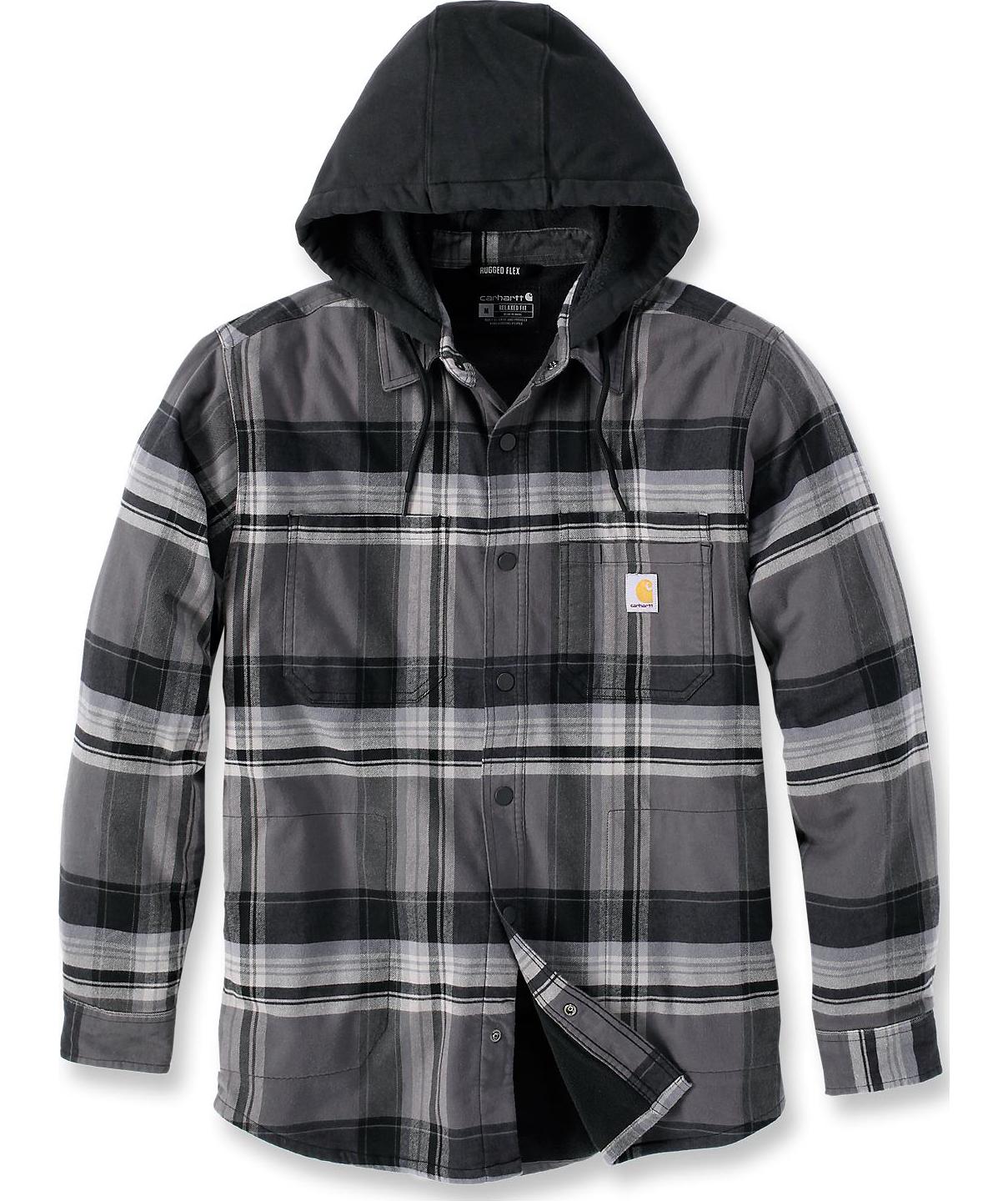 Carhartt fodrad flanellskjorta jacka, Black