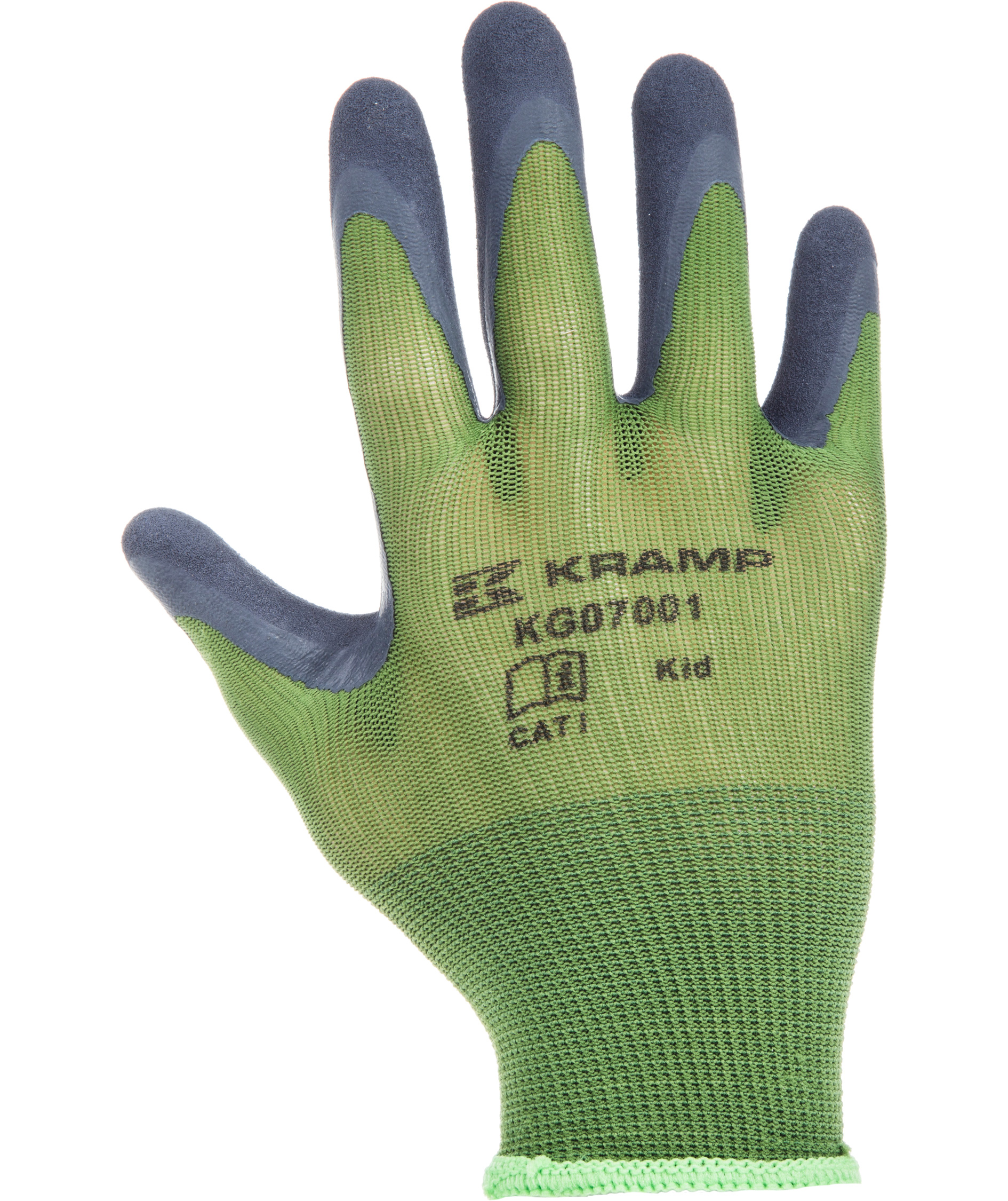 Kramp 7.001 Junior Arbeitshandschuhe, Gr&uuml;n/Grau