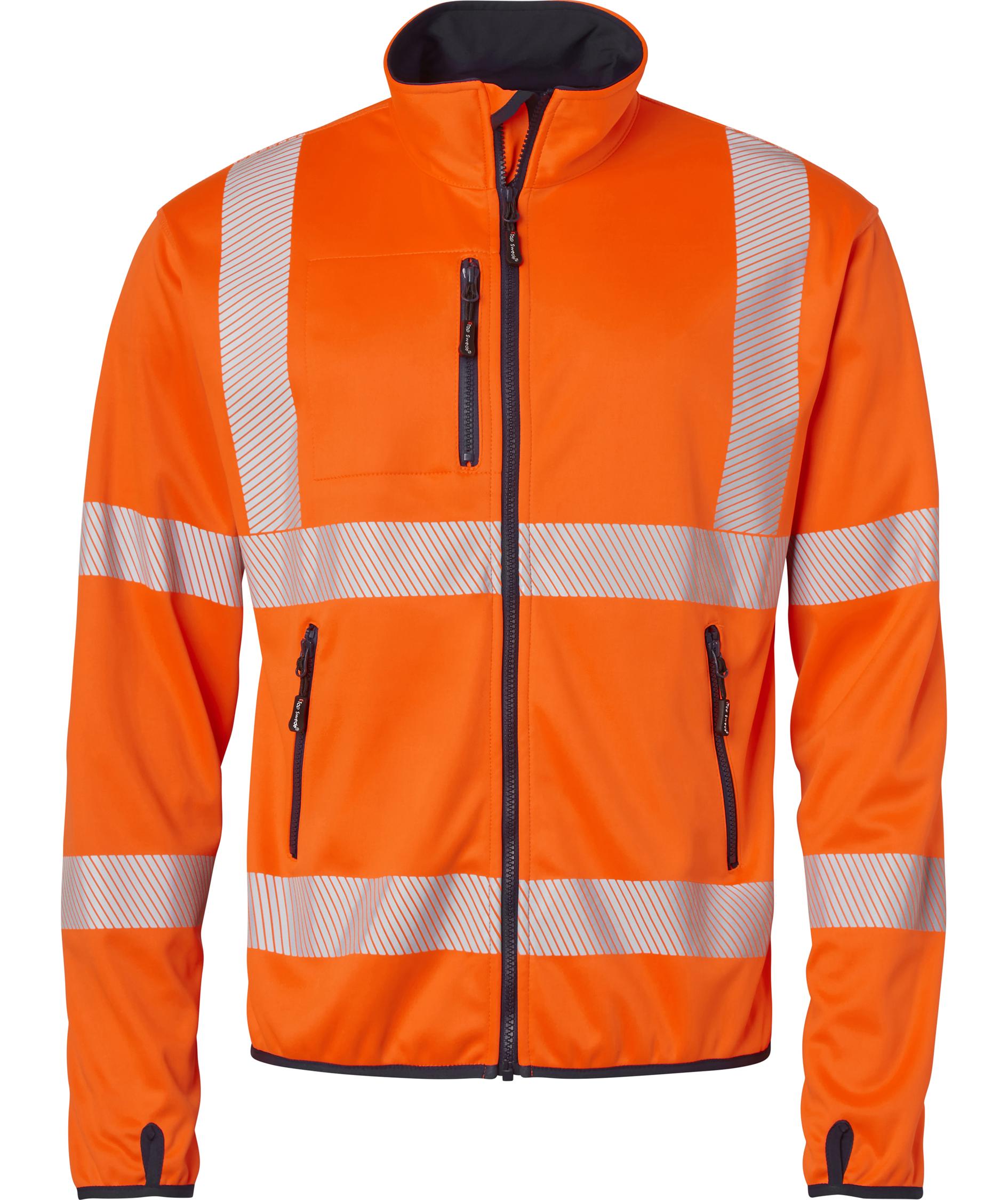 Top Swede softshelljakke 7721, Hi-Vis Orange/Navy