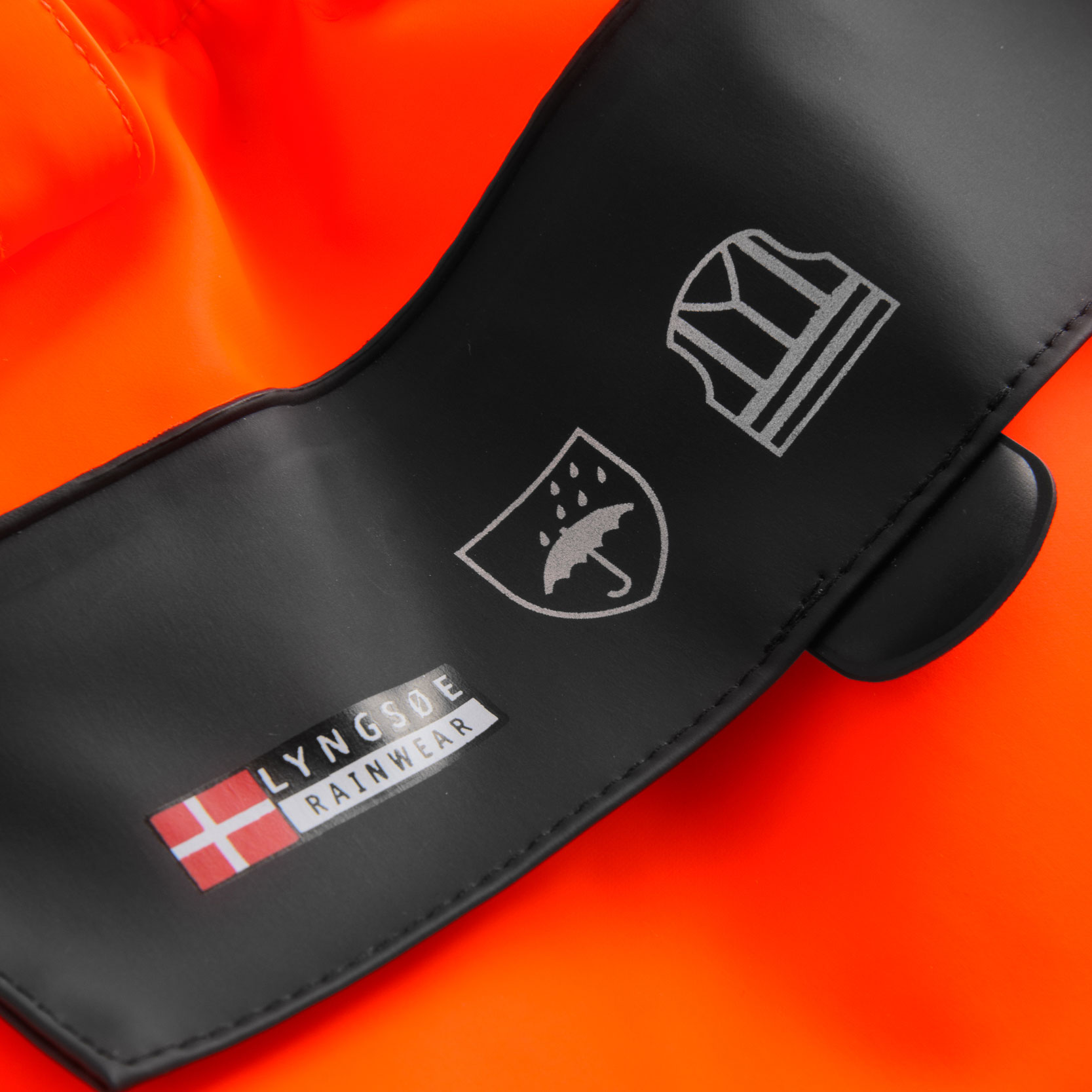 Lyngs&oslash;e PU/PVC Regenhose, Hi-vis Orange/Marine, large image number 2