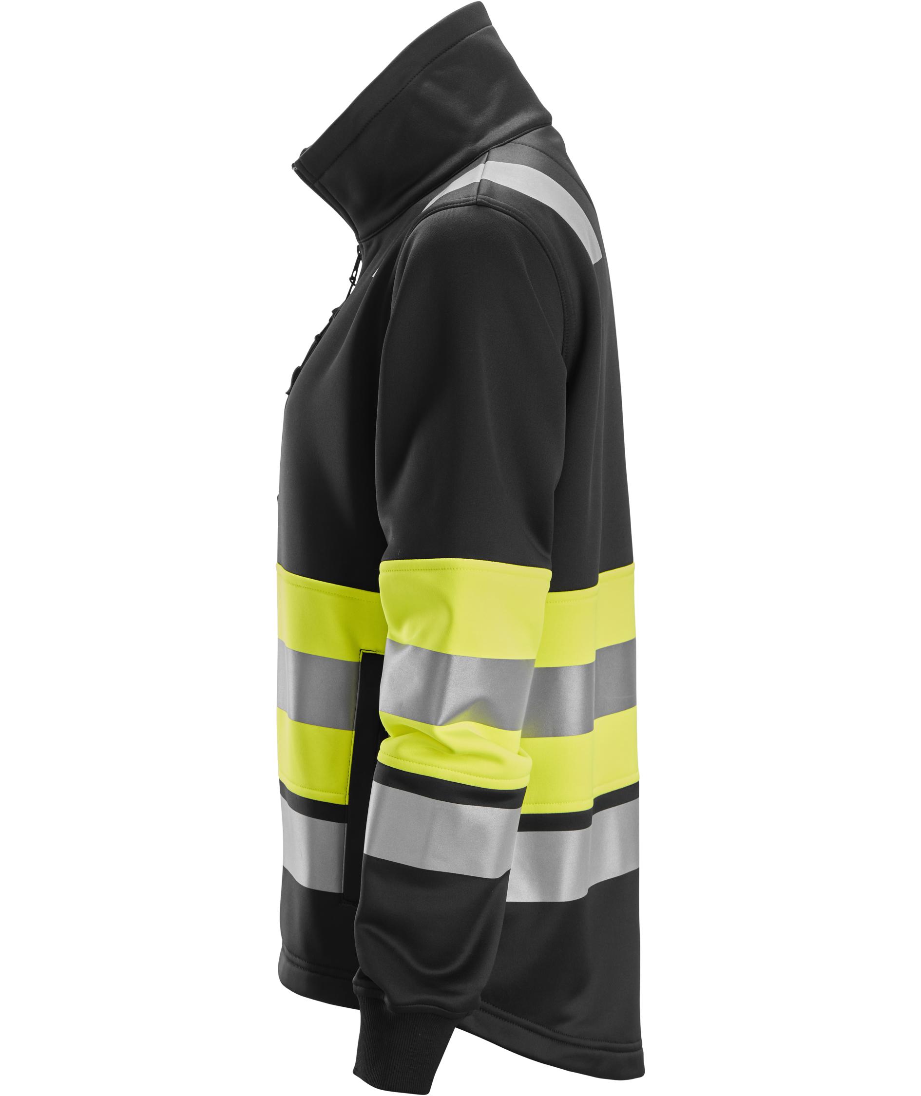Snickers Damen Sweatjacke 8077, Hi-vis Gelb/Schwarz, large image number 3