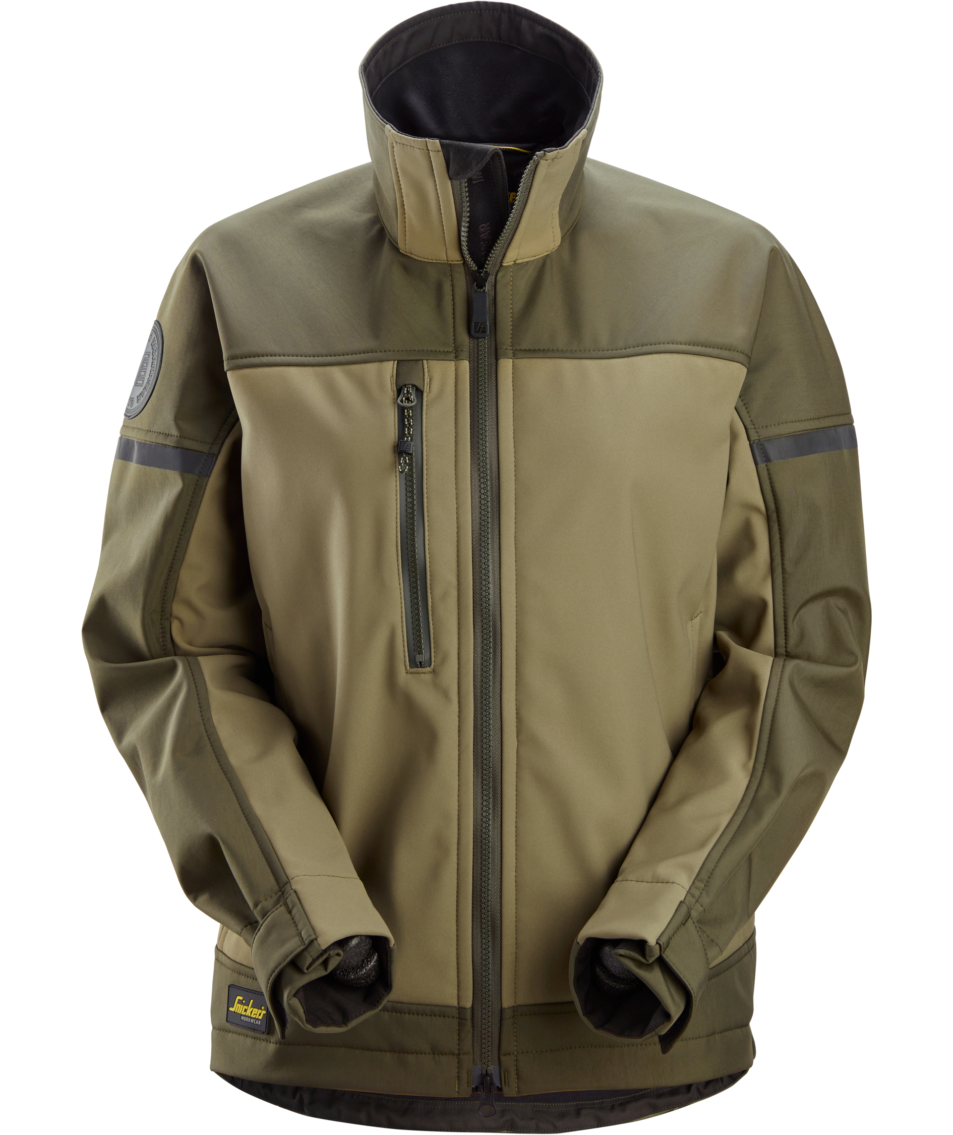 Snickers AllroundWork dame softshelljakke 1276, Khaki Green/Dark Khaki Green, Khaki Green/Dark Khaki Green, swatch