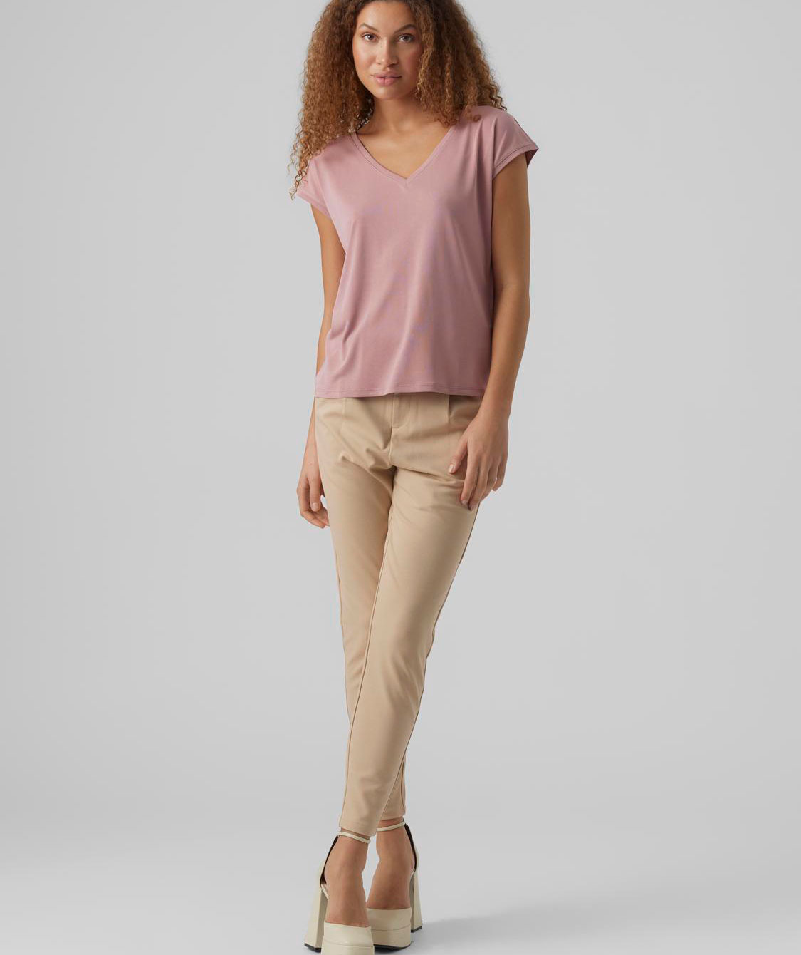 Vero Moda VMFILLI women's T-shirt, Nostalgia Rose, large image number 4