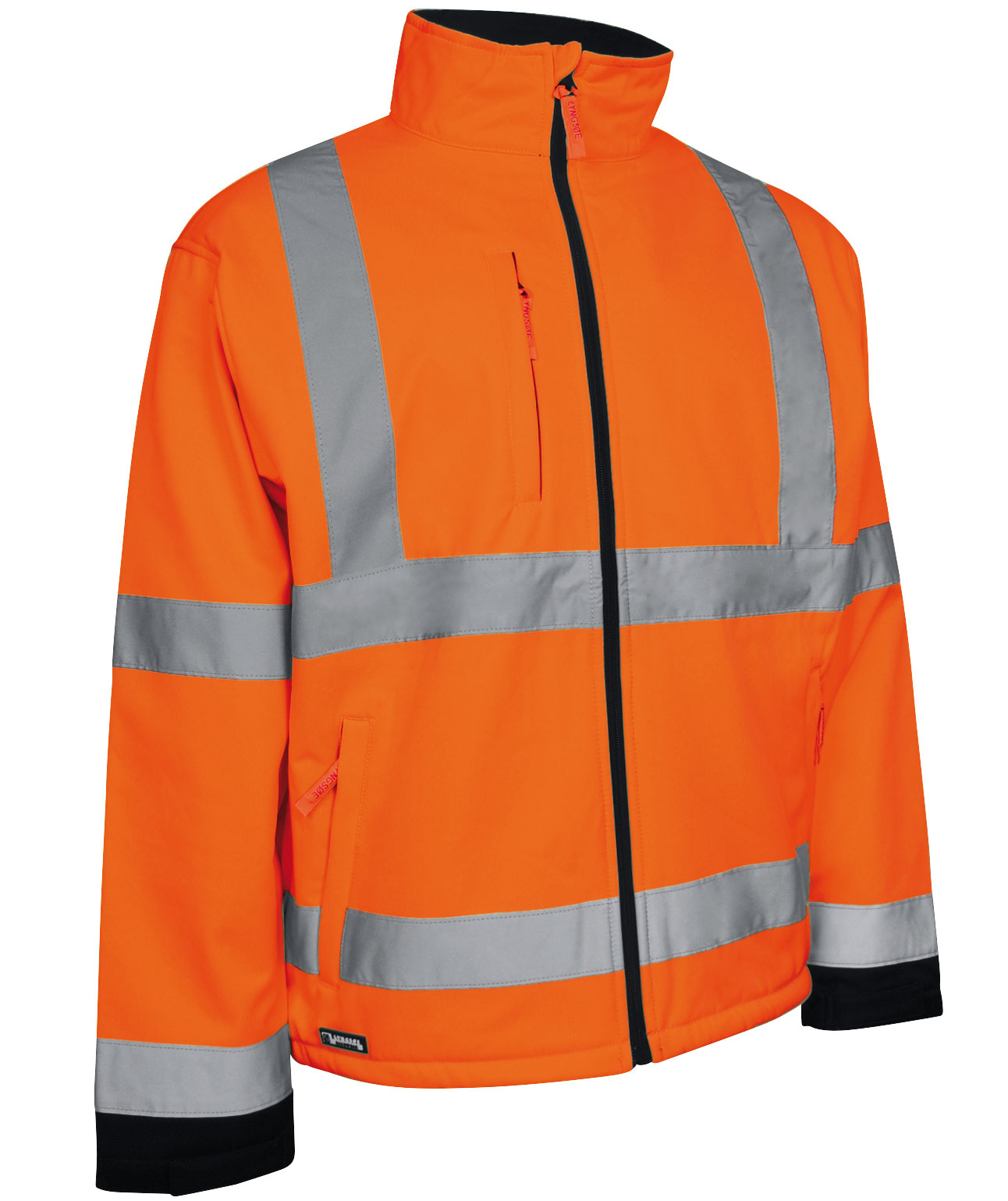 Lyngsoe ​softshelljacka, Varsel Orange/Svart