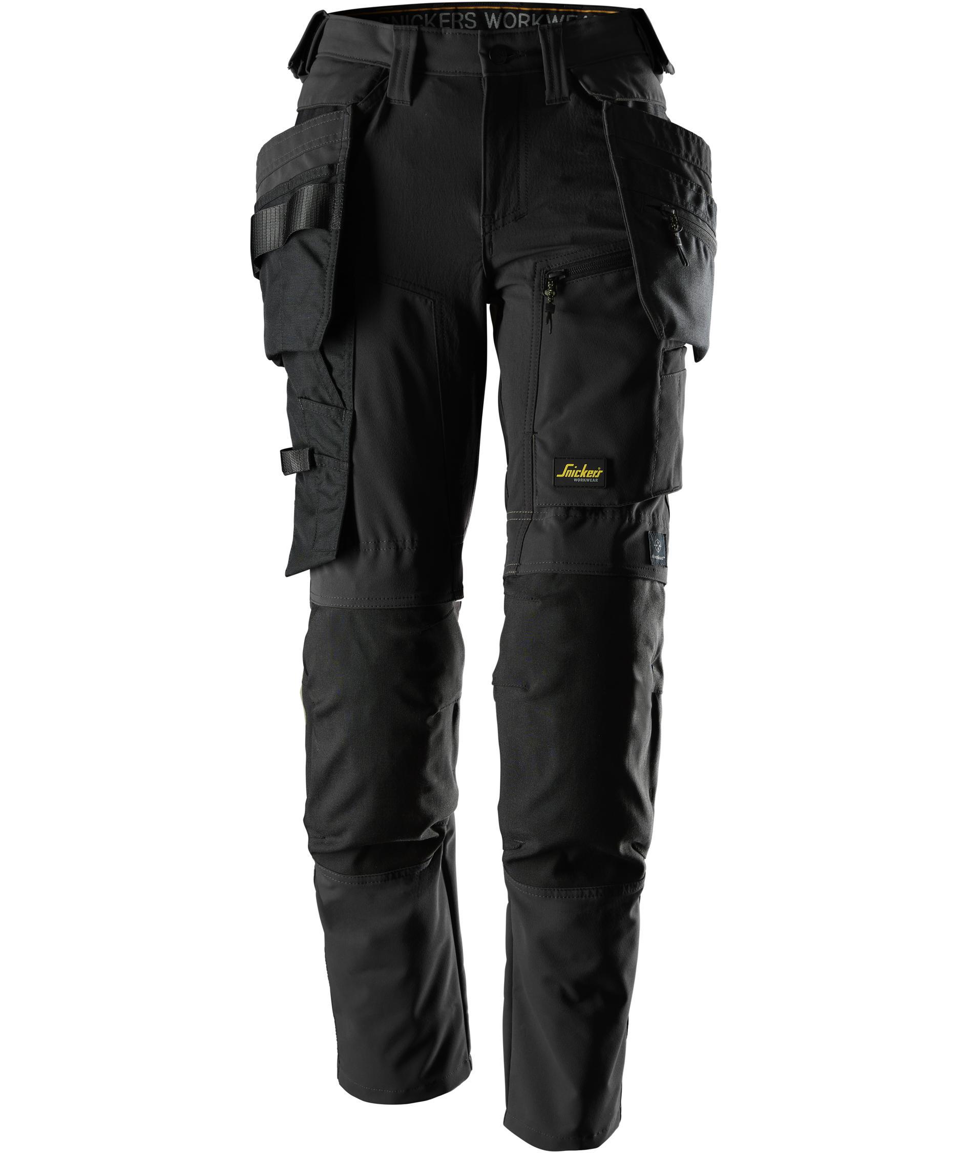 Snickers AllroundWork hantverksbyxa 6217 full stretch dam, Svart