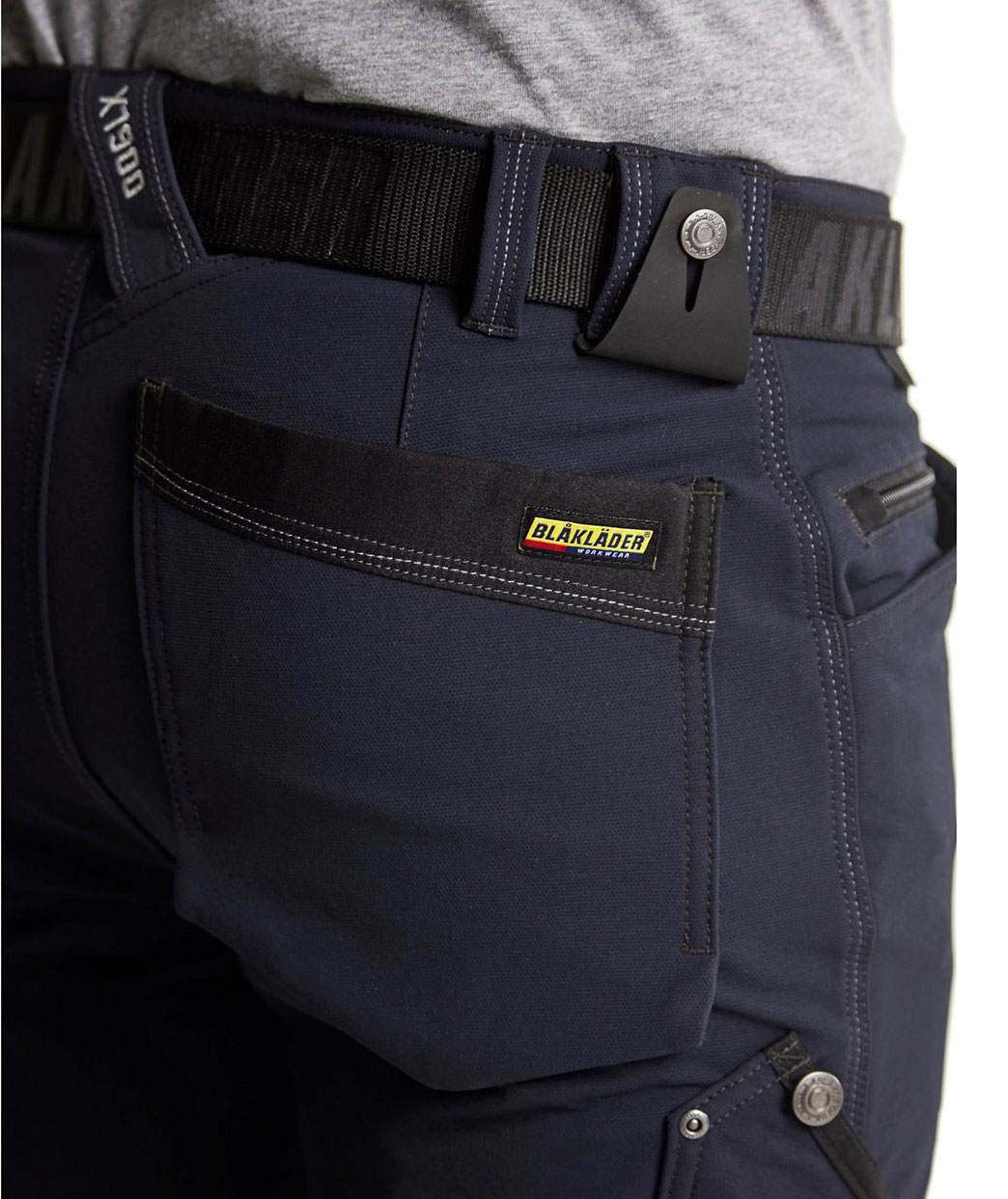 Bl&aring;kl&auml;der X1900 work trousers full stretch, Dark Marine/Black, large image number 5