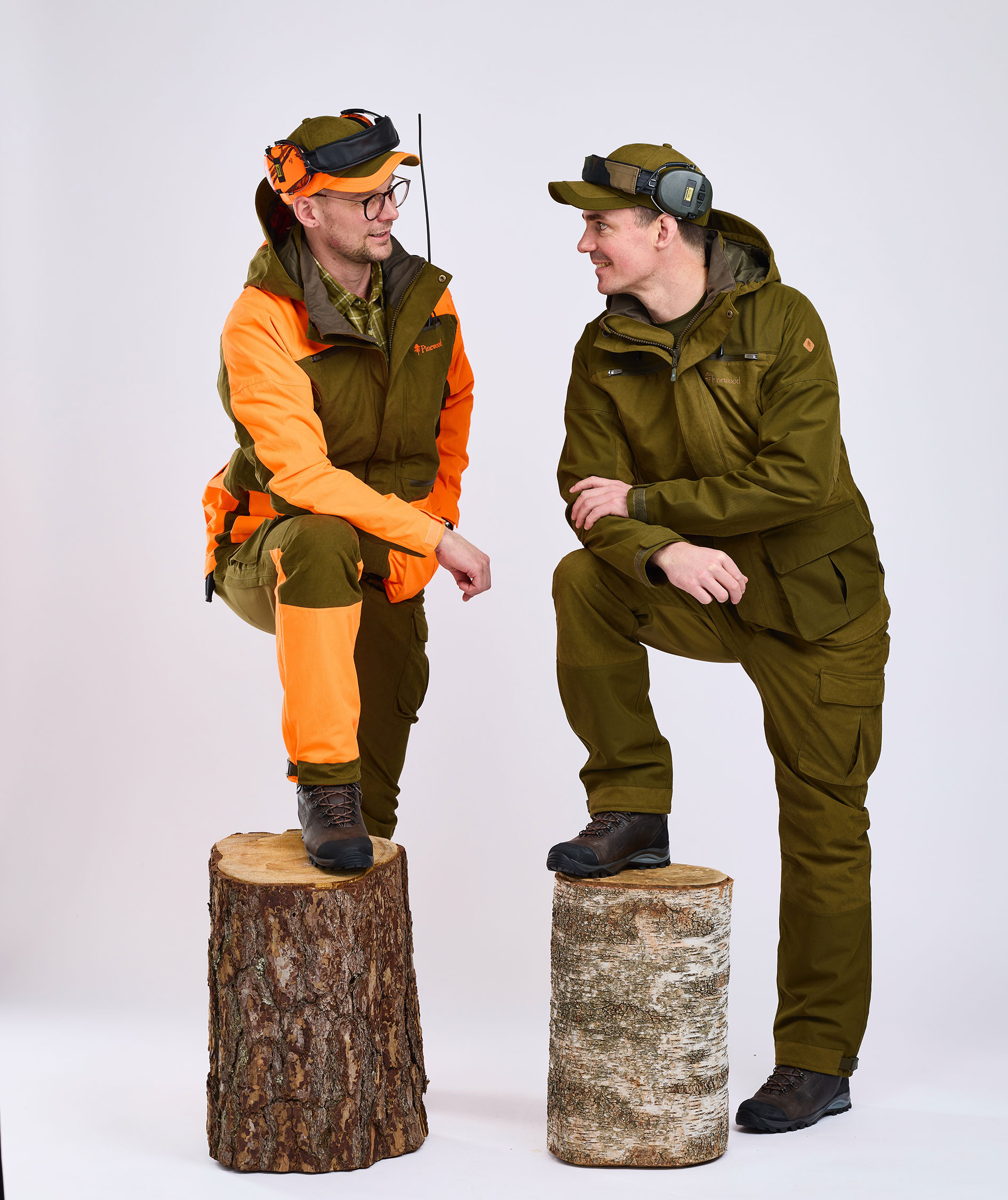 Pinewood Furudal Hunters hybrid stretch jakke, Olive Green/Orange, large image number 8