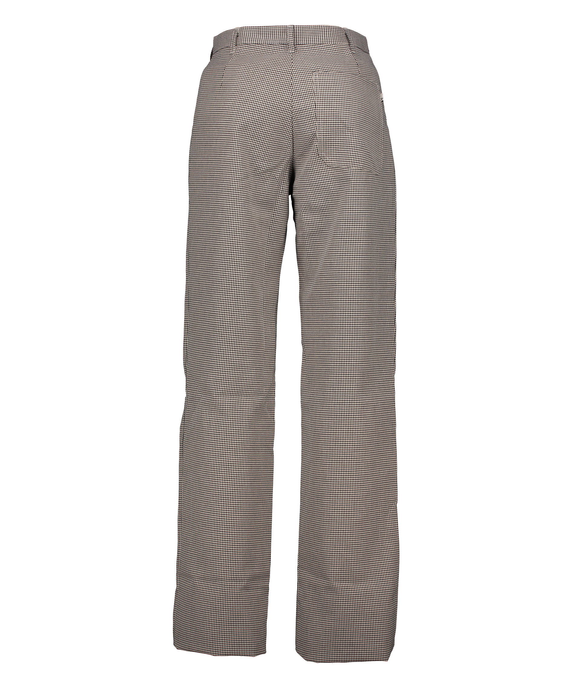 Jyden Workwear kokkebukse, pepitaruter svart/sand