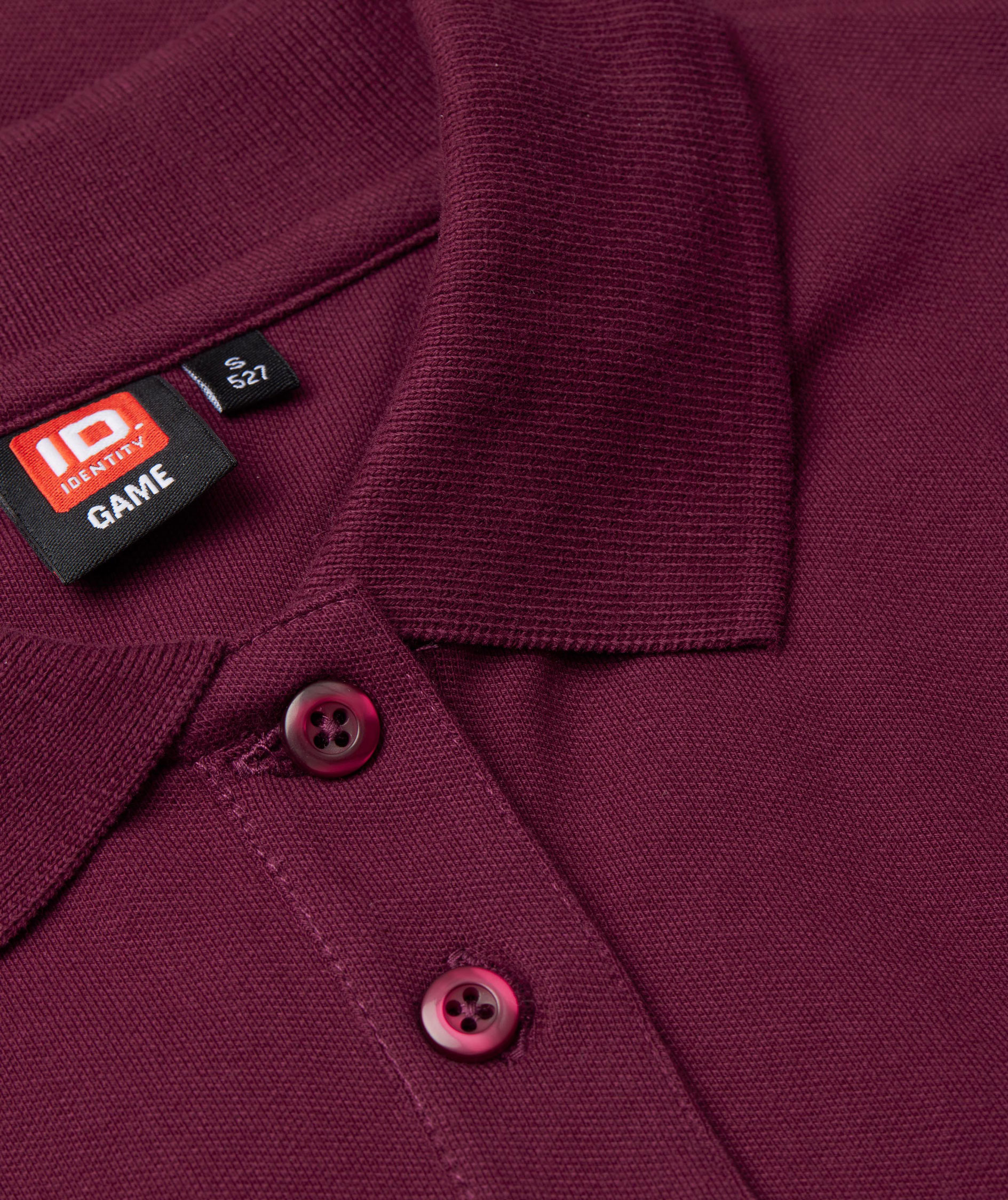 ID women's Pique Polo T-shirt with stretch, Bordeaux, large image number 4