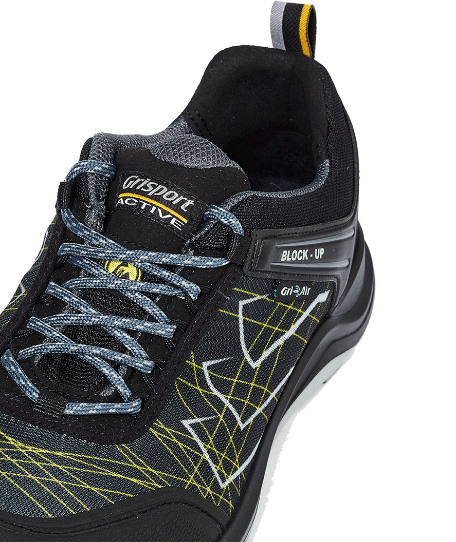 Grisport 70564 sikkerhedssko S1P, Sort/Gul, large image number 3