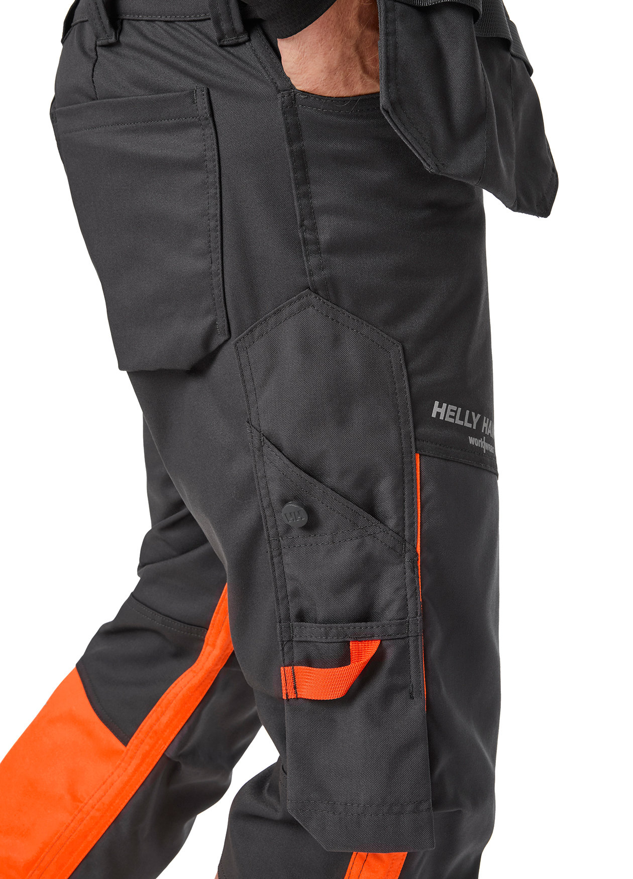 Helly Hansen Alna 2.0 h&aring;ndverksbukse, Hi-vis Orange/charcoal, large image number 5