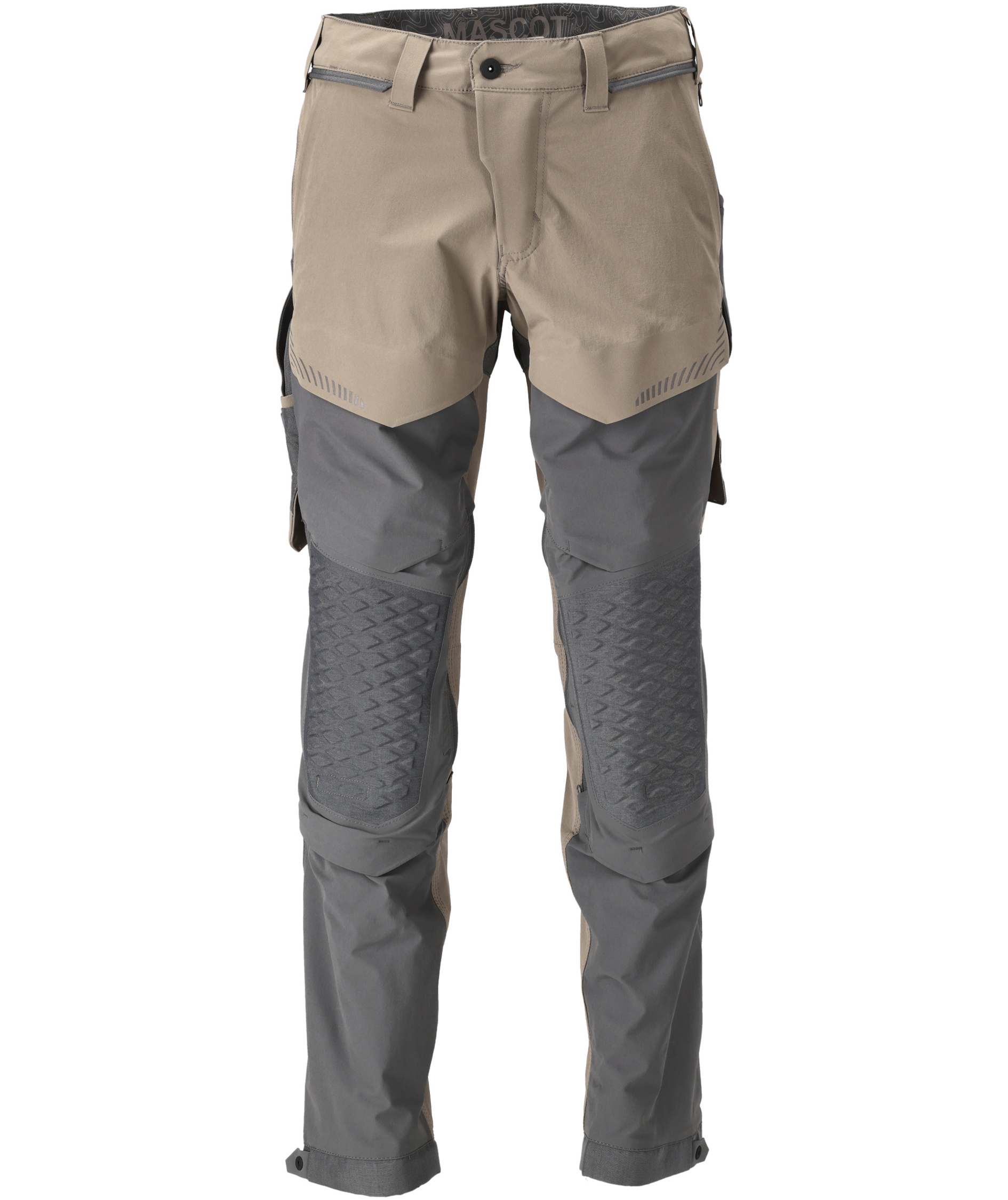 Mascot Customized arbejdsbukser full stretch, M&oslash;rk Sand/Stengr&aring;, M&oslash;rk Sand/Stengr&aring;, swatch