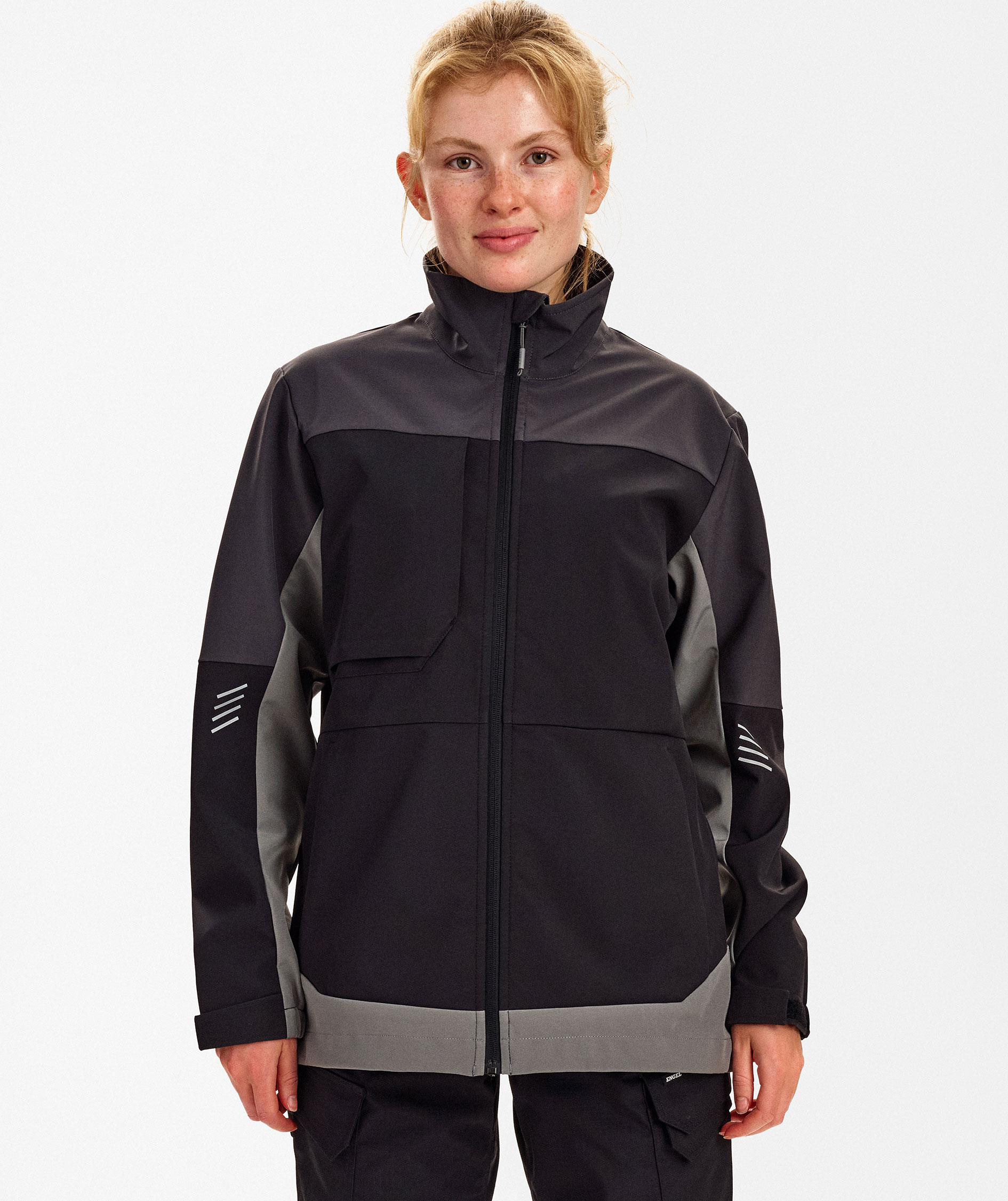 Engel Entire softshelljacka dam, Black/Anthracite Grey, large image number 1