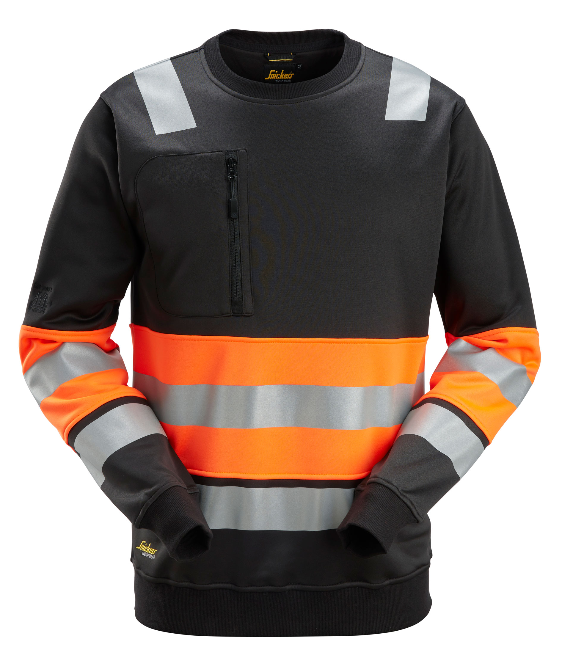 Snickers collegegenser 8031, Svart/Hi-vis Oransje, Svart/Hi-vis Oransje, swatch