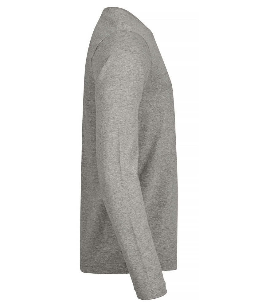 Clique Premium Fashion-T lang&auml;rmliges T-Shirt, Grey melange, large image number 3