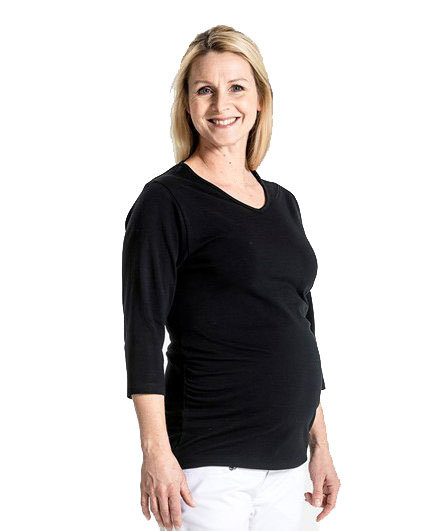 Hejco 3/4 &aelig;rmet graviditets dame T-shirt, Sort, large image number 2