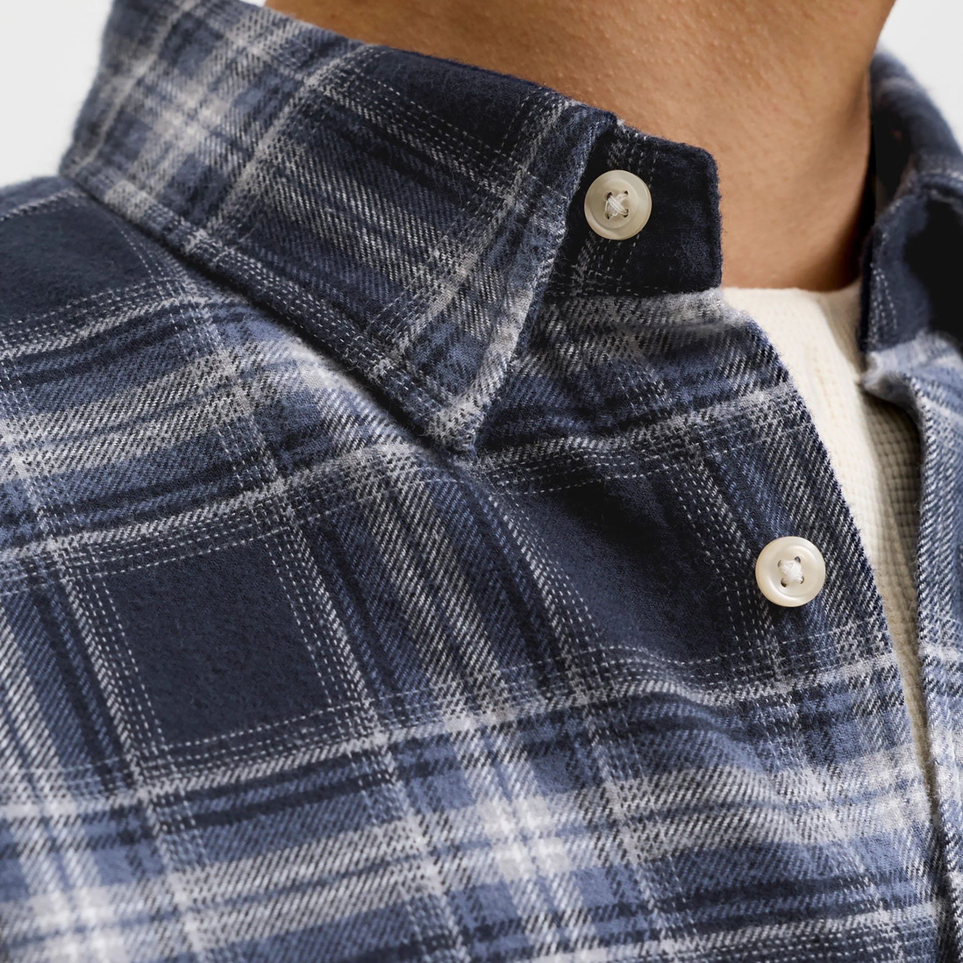 Jack & Jones JJEFIELD CHECK shirt, Navy Blazer, large image number 4