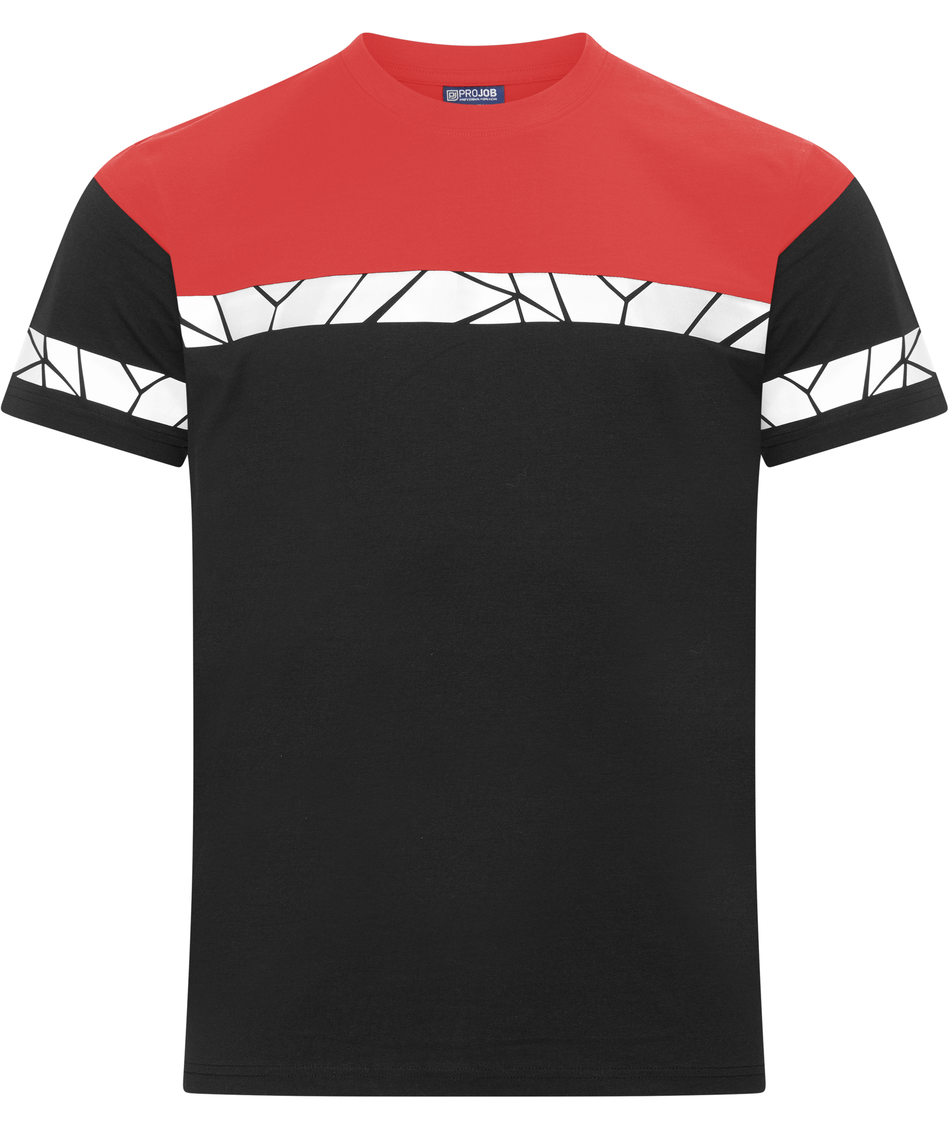 ProJob T-shirt 7001, Svart/R&ouml;d