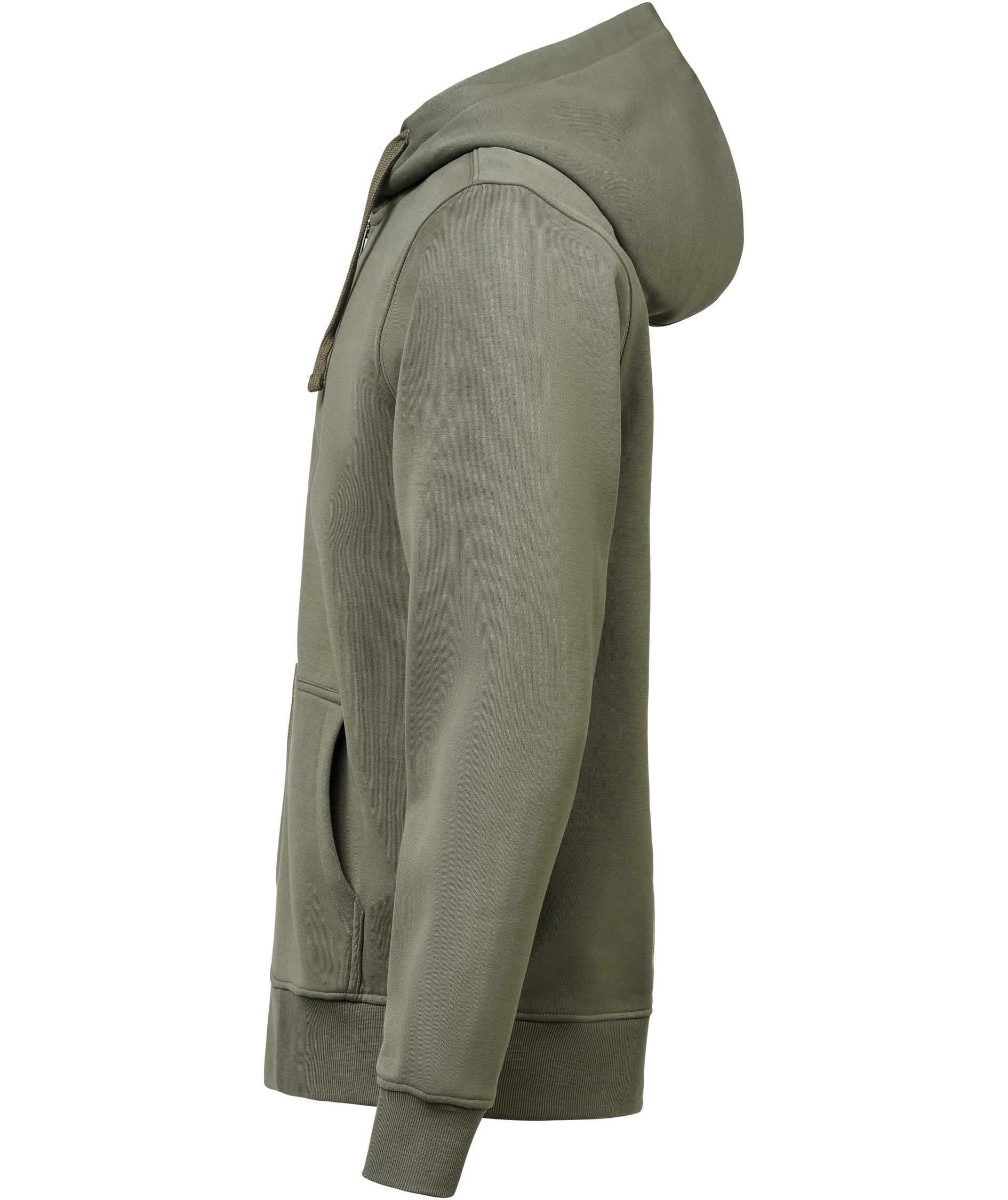 UM Regular fit hoodie med dragkedja, Thyme, large image number 3