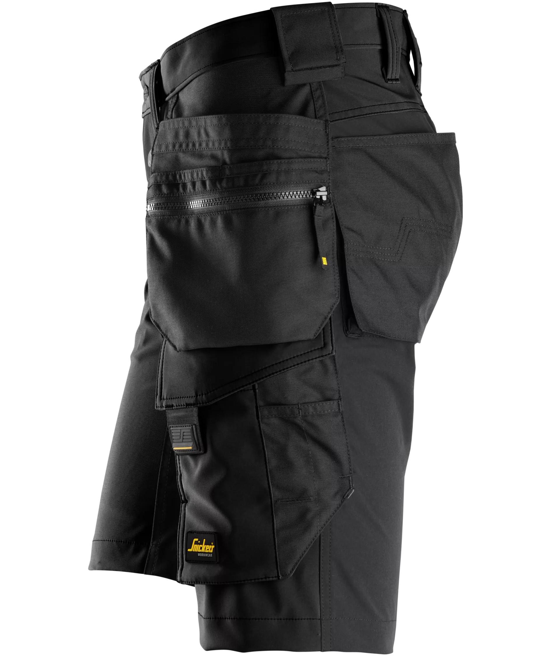 Snickers AllroundWork Handwerkershorts 6175 full stretch, Black/Black, large image number 3