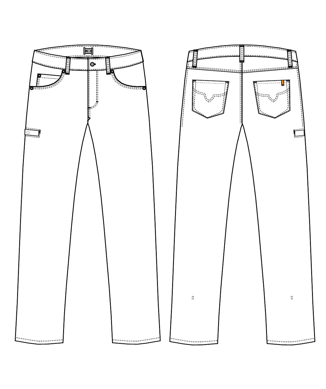 Kentaur dame jeans med lav talje, Dark Rock, large image number 4