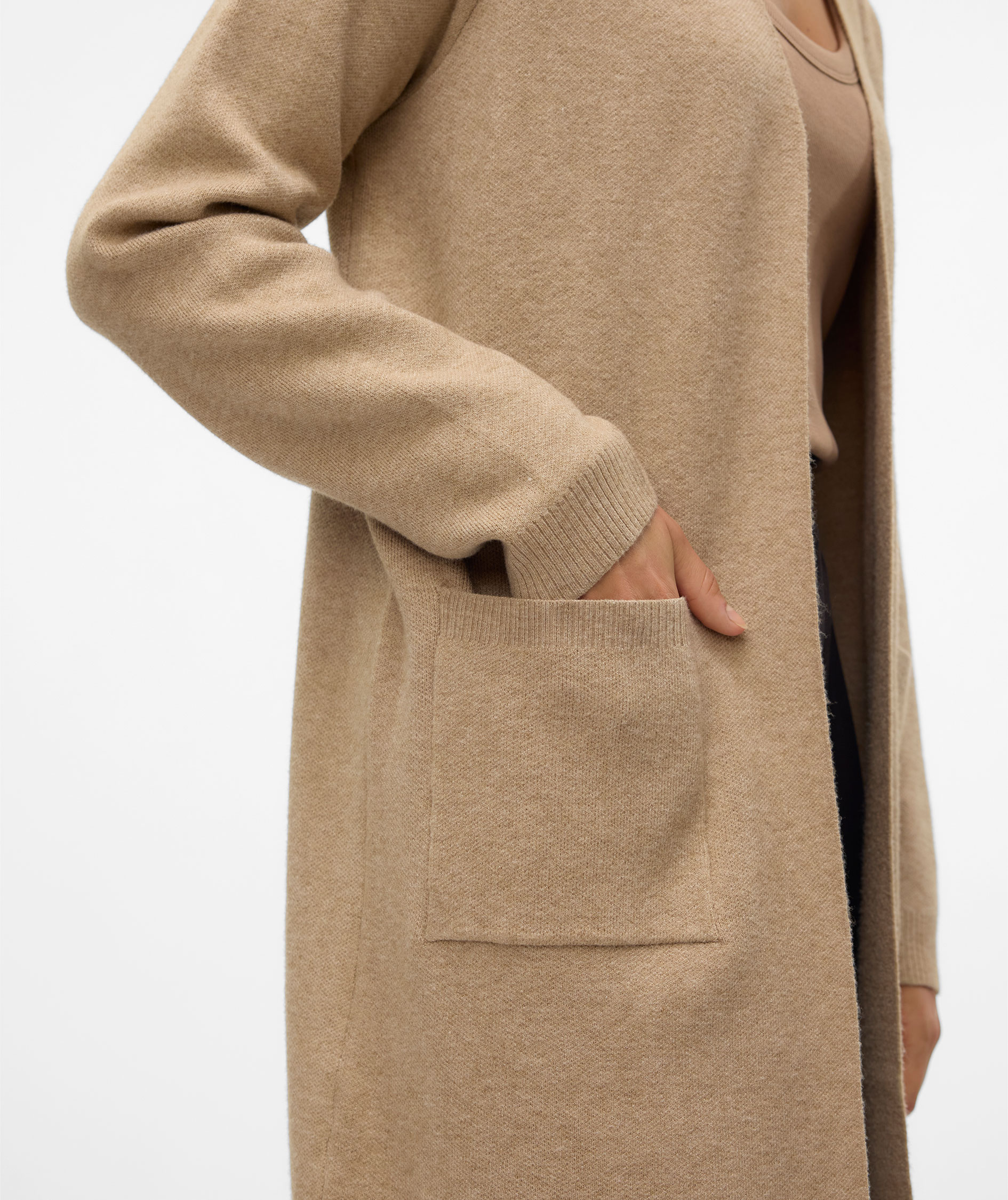 Vero Moda VMSABA  dame strikcardigan, Silver Mink, large image number 3