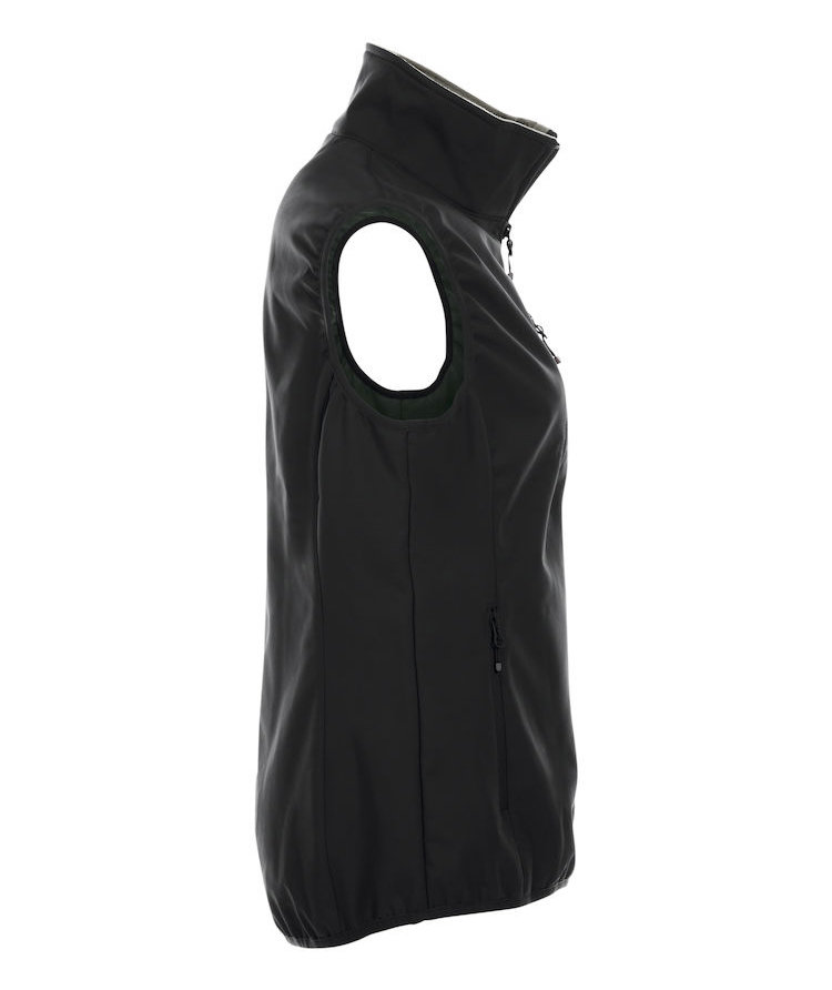 Clique Basic dame softshellvest, Svart, large image number 2